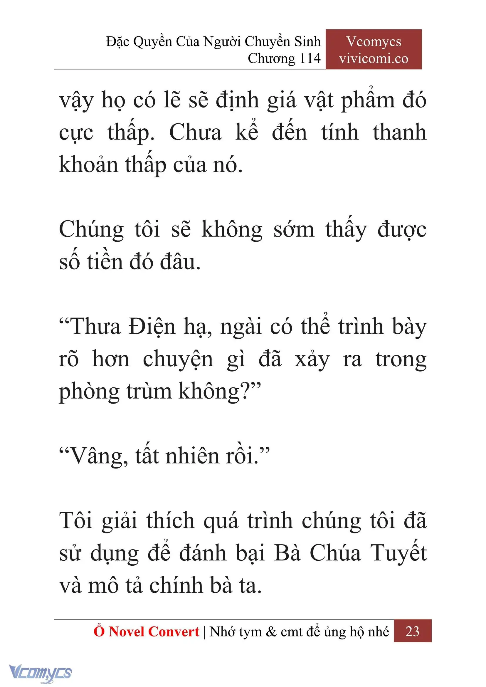 [Novel] Đặc Quyền Của Người Chuyển Sinh Chapter 114 - Trang 26