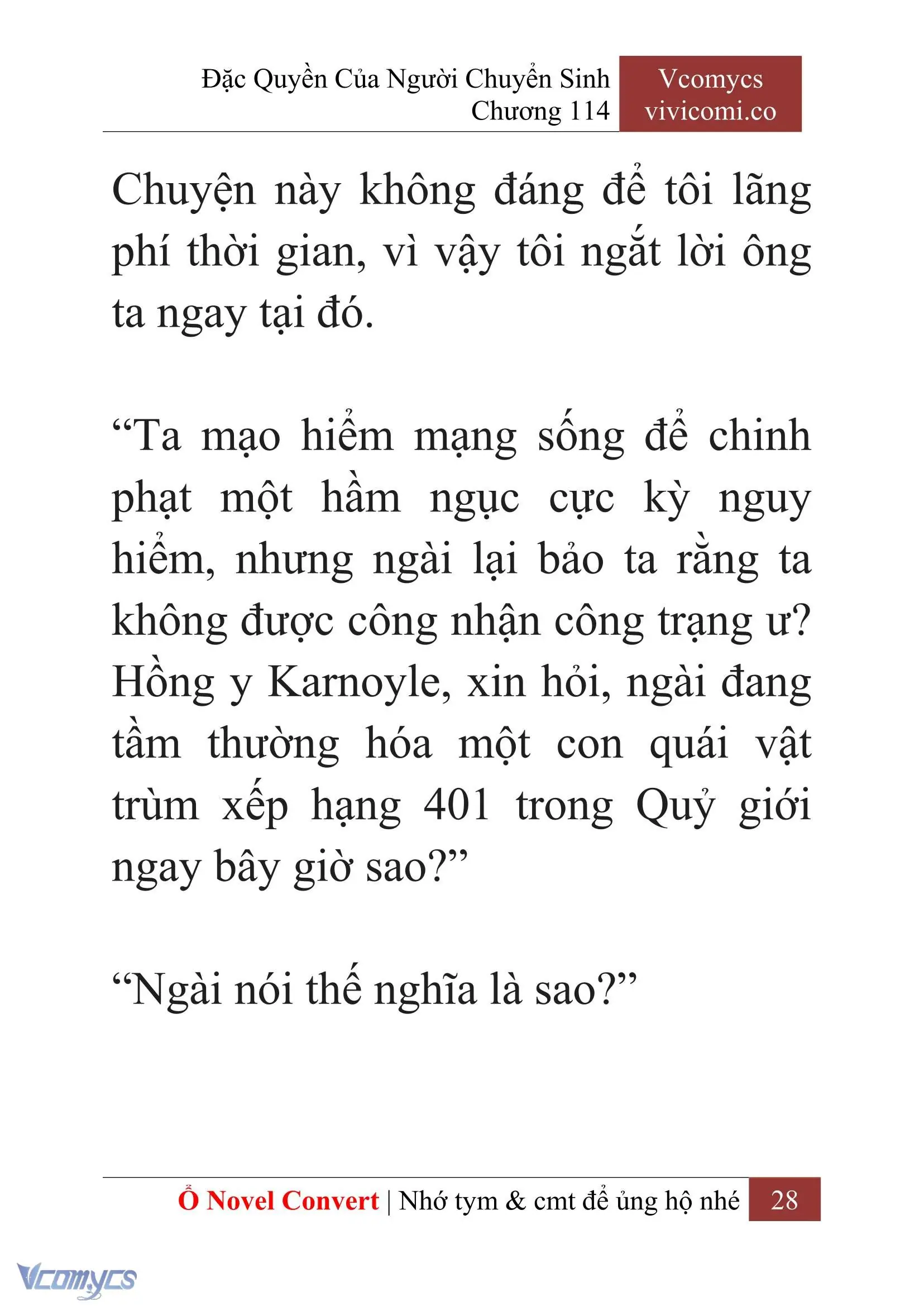 [Novel] Đặc Quyền Của Người Chuyển Sinh Chapter 114 - Trang 31