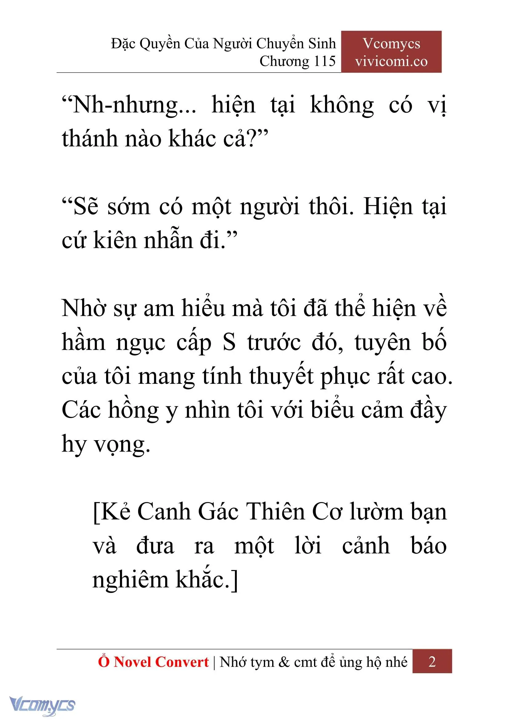 [Novel] Đặc Quyền Của Người Chuyển Sinh Chapter 115 - Trang 5