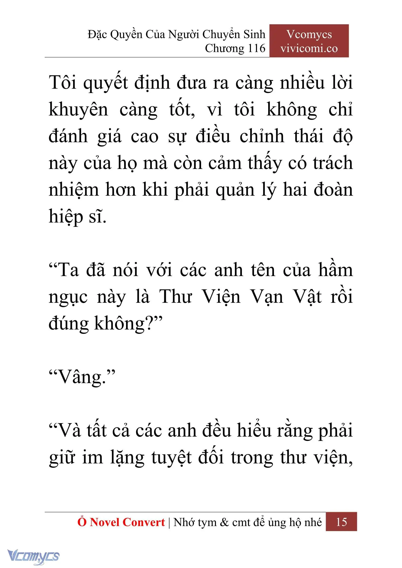 [Novel] Đặc Quyền Của Người Chuyển Sinh Chapter 116 - Trang 18
