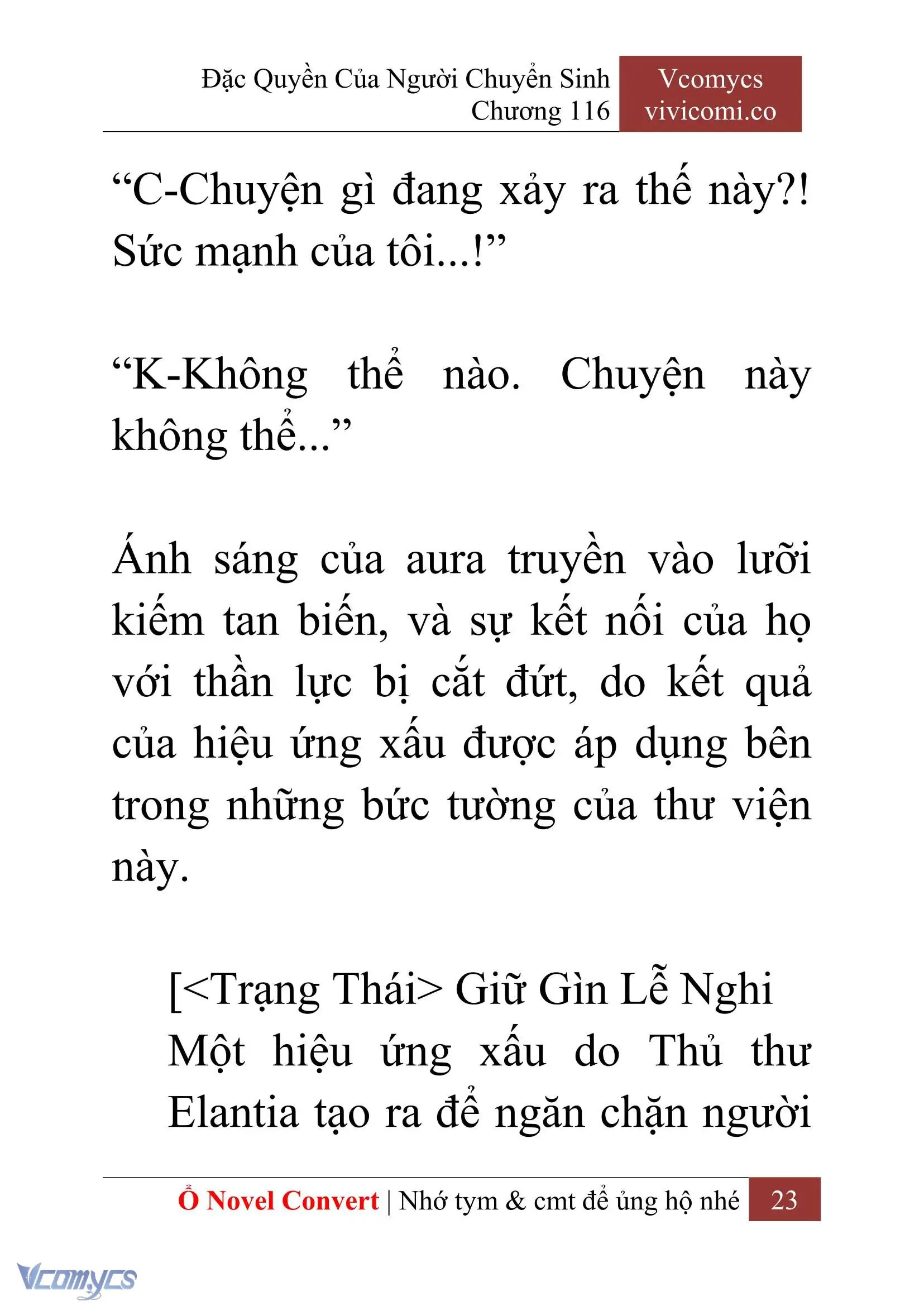 [Novel] Đặc Quyền Của Người Chuyển Sinh Chapter 116 - Trang 26
