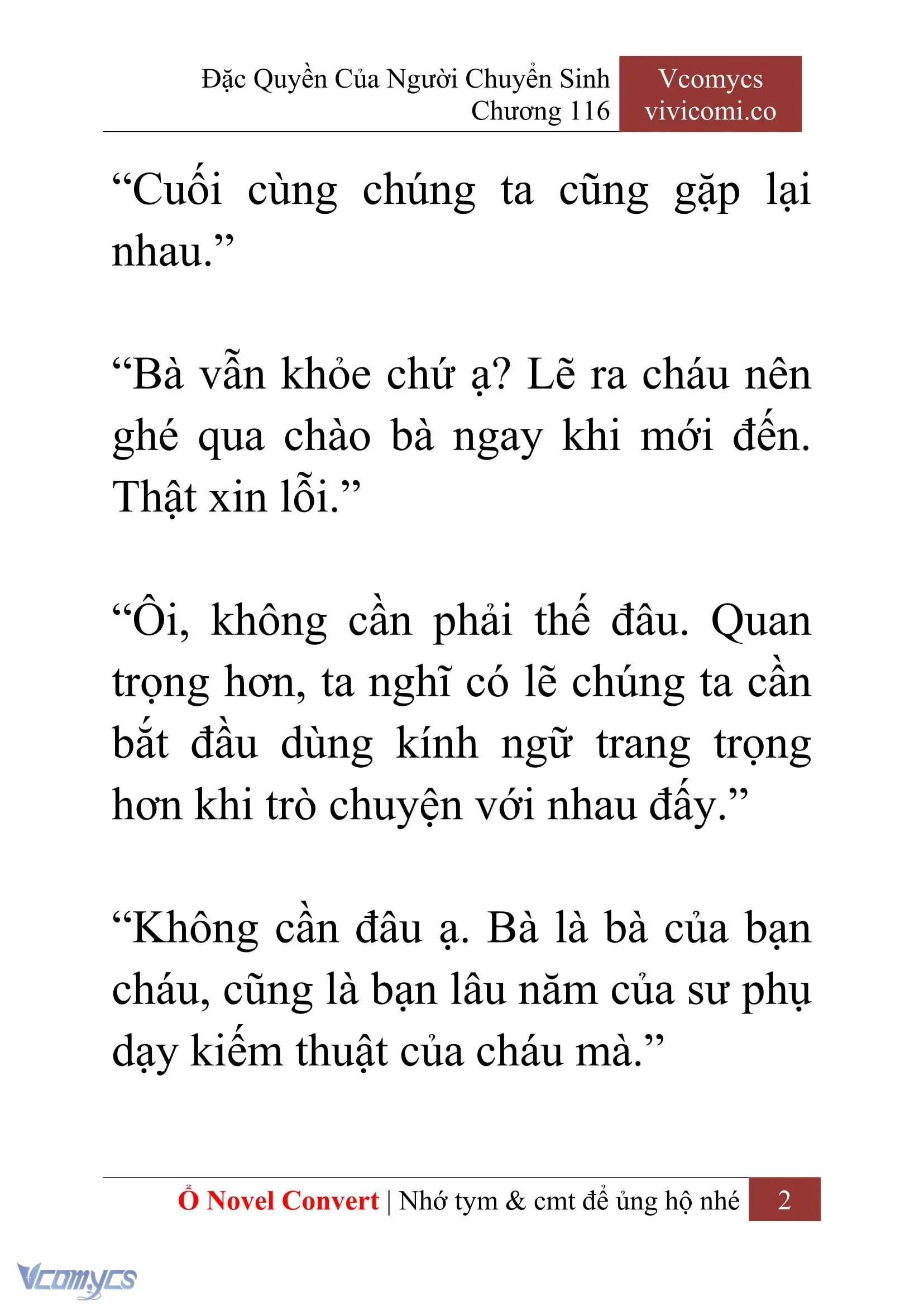 [Novel] Đặc Quyền Của Người Chuyển Sinh Chapter 116 - Trang 5