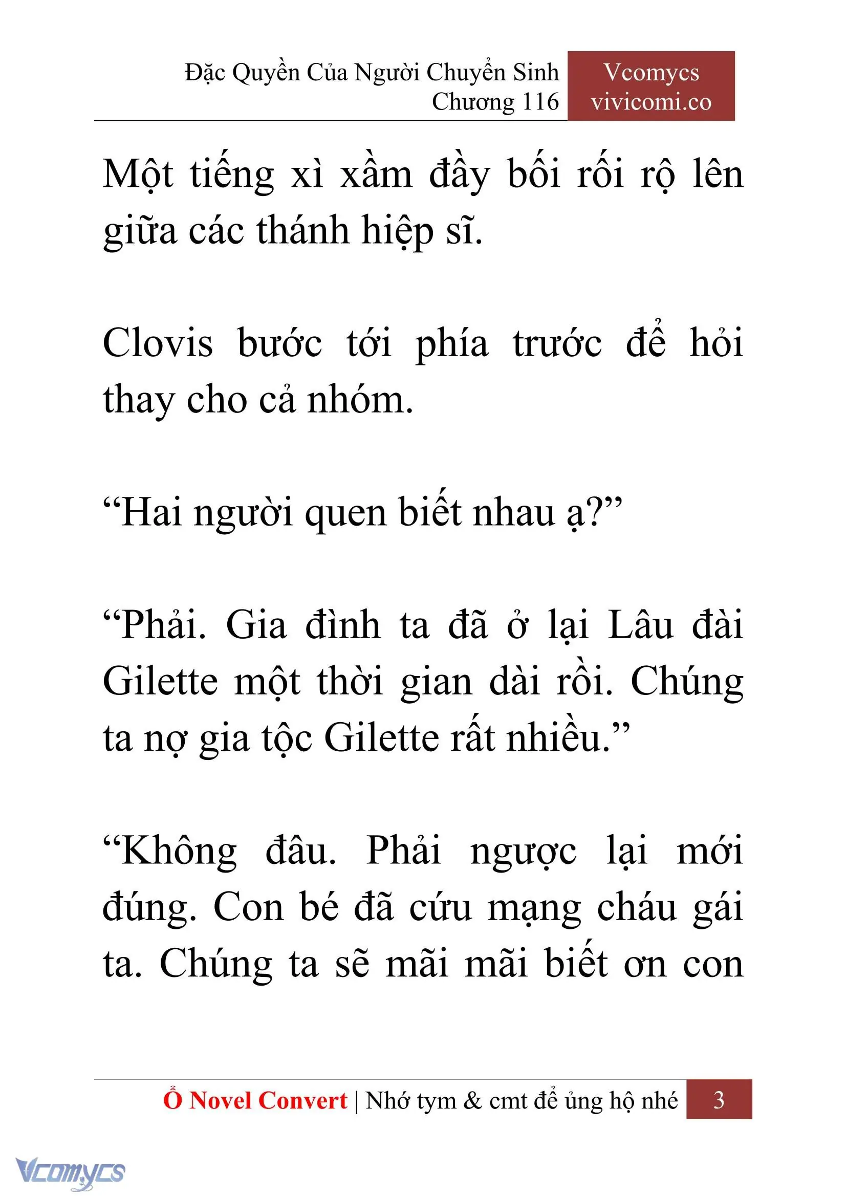 [Novel] Đặc Quyền Của Người Chuyển Sinh Chapter 116 - Trang 6