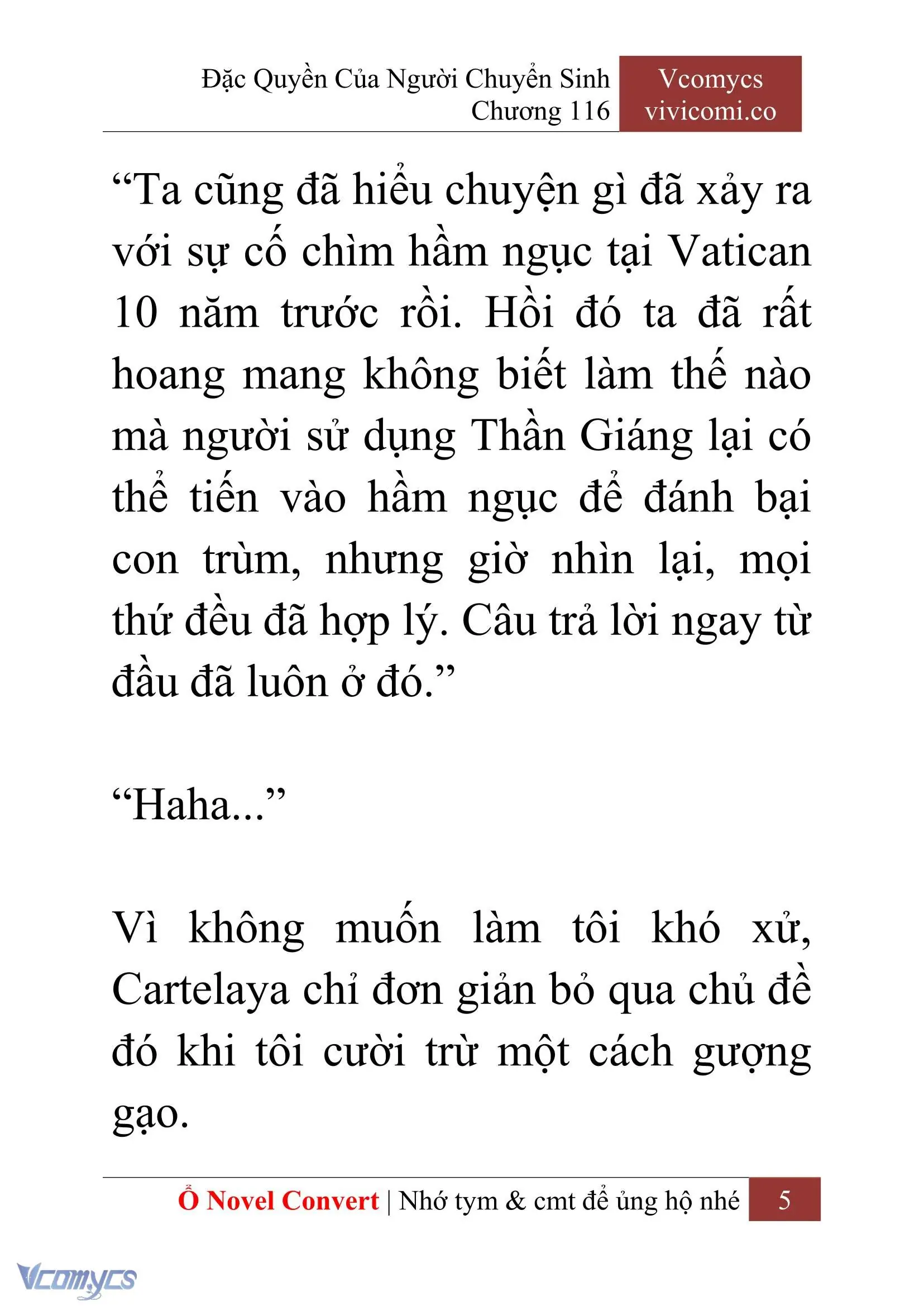 [Novel] Đặc Quyền Của Người Chuyển Sinh Chapter 116 - Trang 8