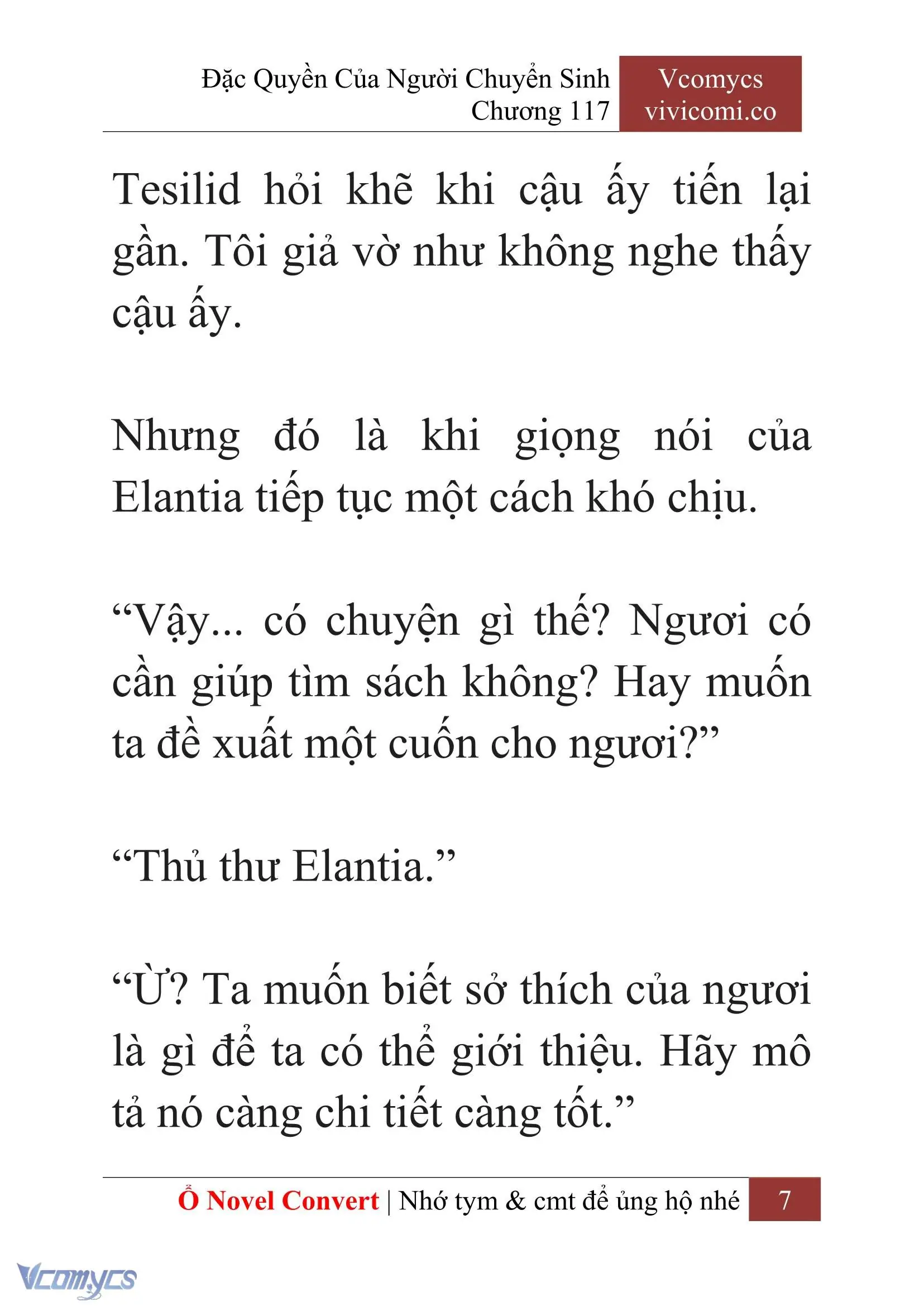 [Novel] Đặc Quyền Của Người Chuyển Sinh Chapter 117 - Trang 10