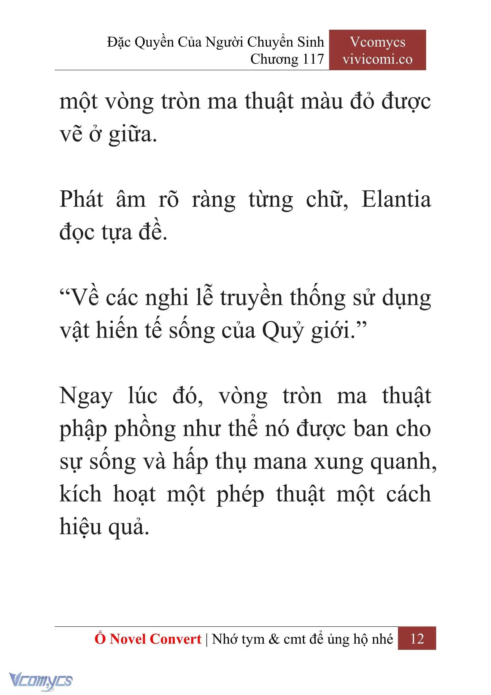 [Novel] Đặc Quyền Của Người Chuyển Sinh Chapter 117 - Trang 15