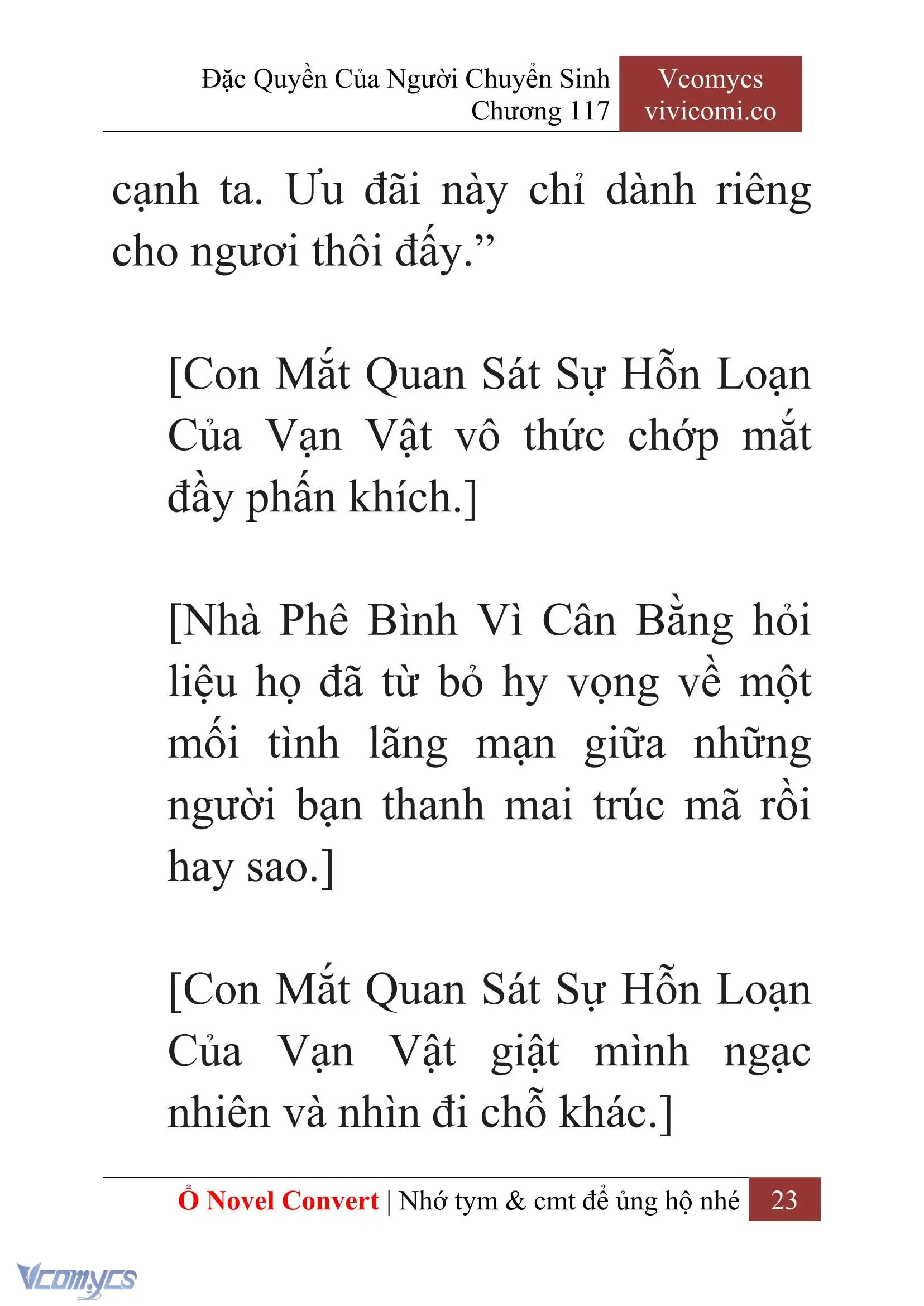 [Novel] Đặc Quyền Của Người Chuyển Sinh Chapter 117 - Trang 26