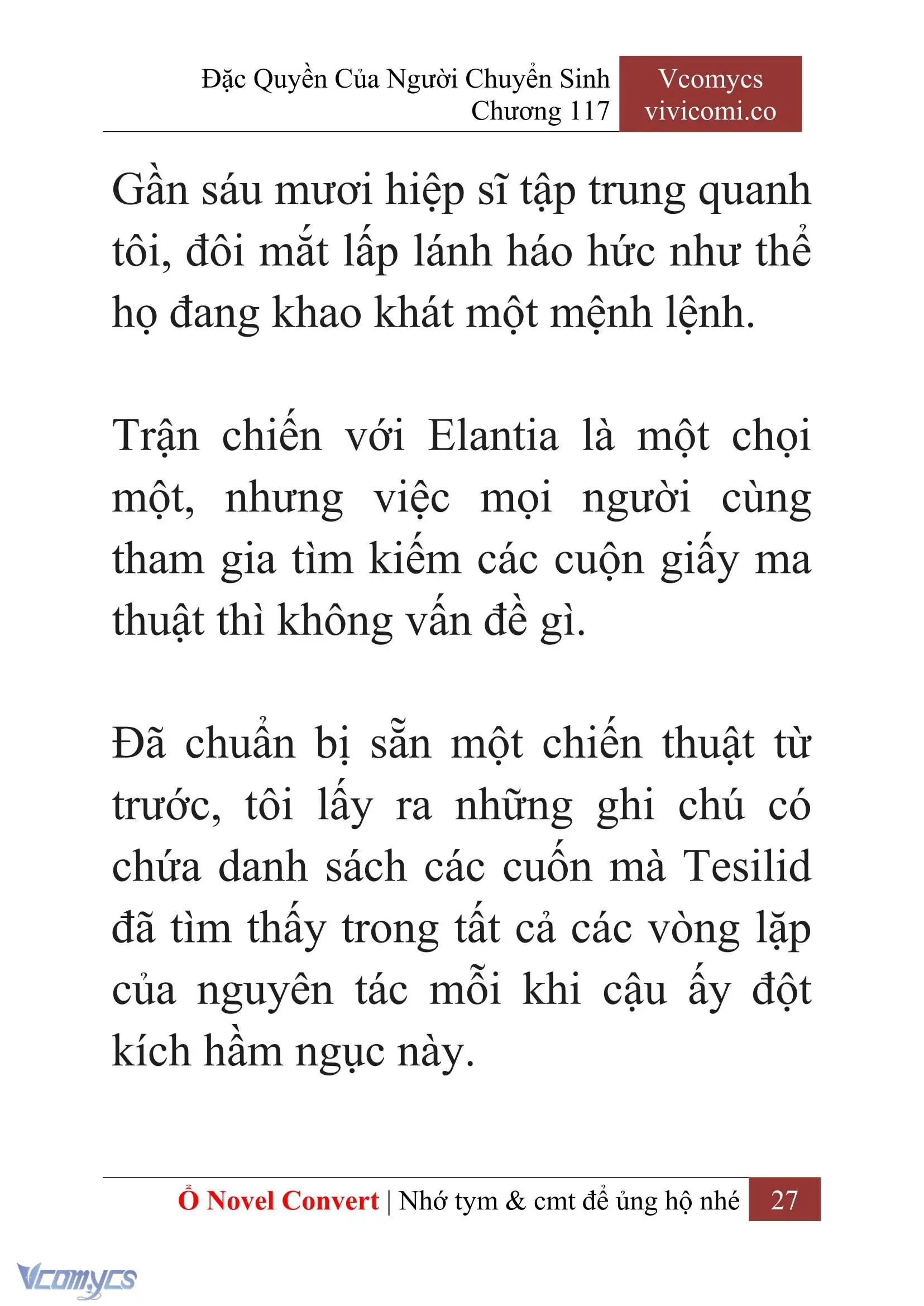 [Novel] Đặc Quyền Của Người Chuyển Sinh Chapter 117 - Trang 30