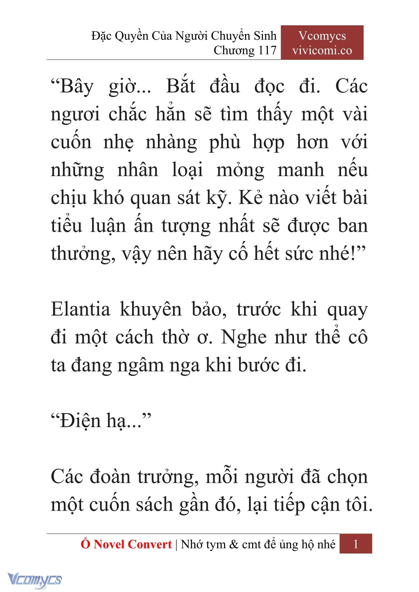 [Novel] Đặc Quyền Của Người Chuyển Sinh Chapter 117 - Trang 4
