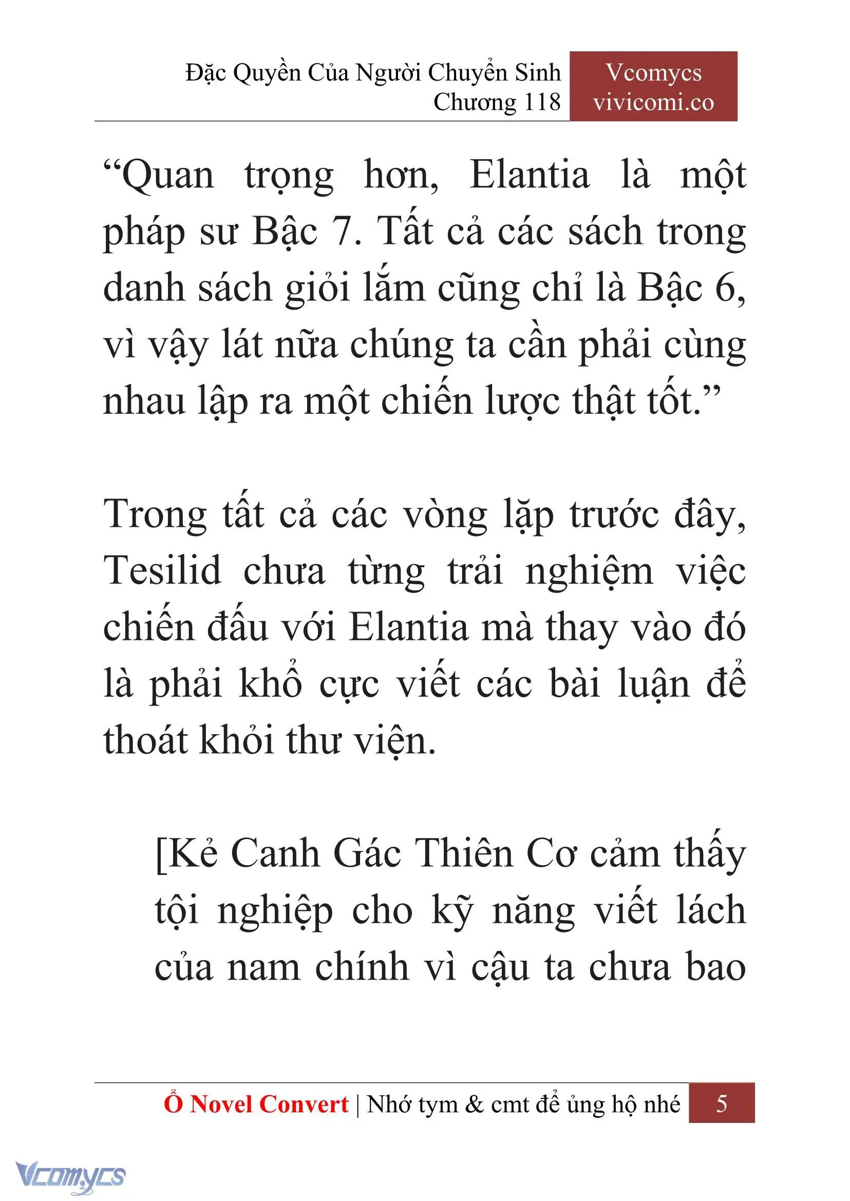 [Novel] Đặc Quyền Của Người Chuyển Sinh Chapter 118 - Trang 8