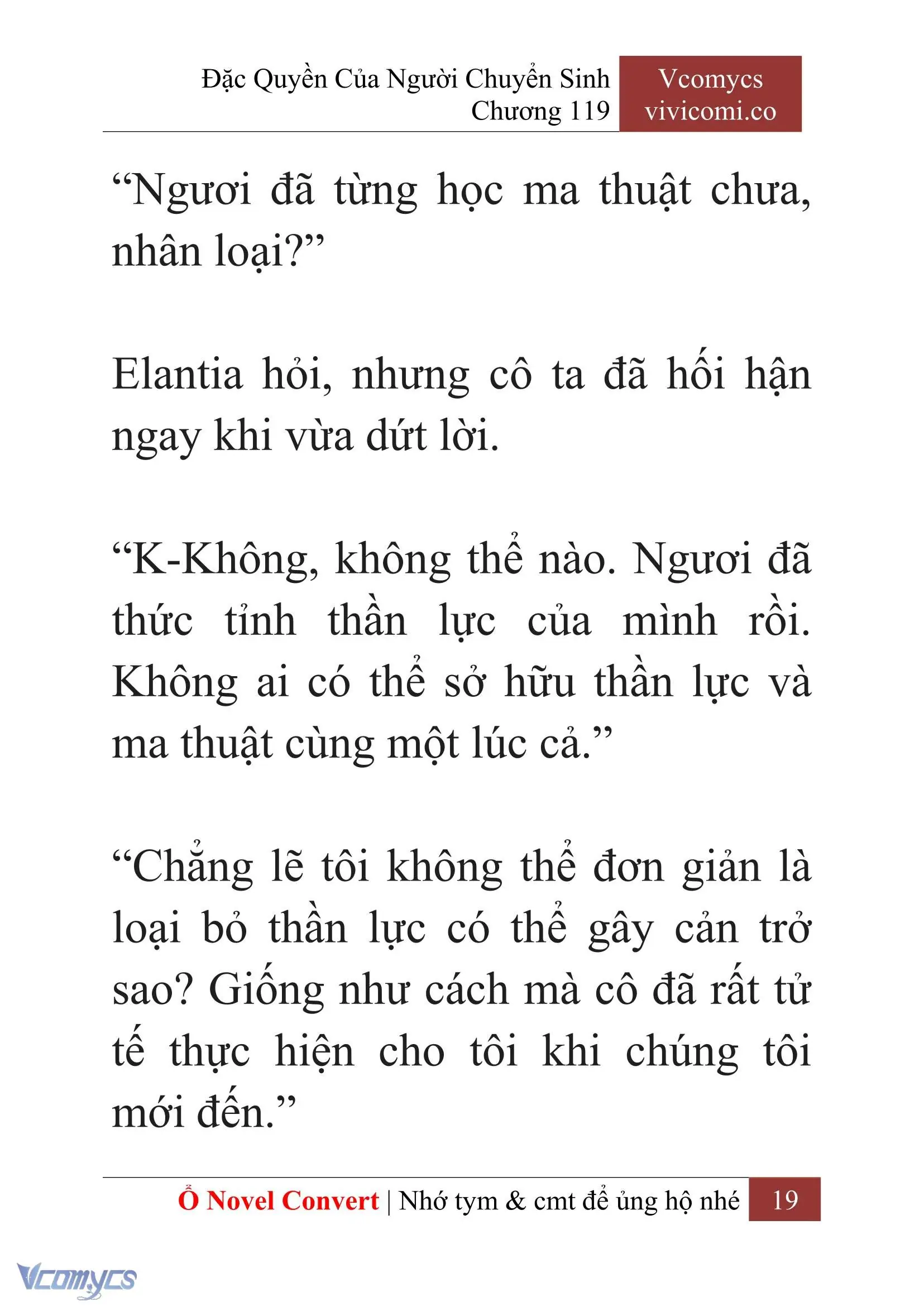[Novel] Đặc Quyền Của Người Chuyển Sinh Chapter 119 - Trang 21