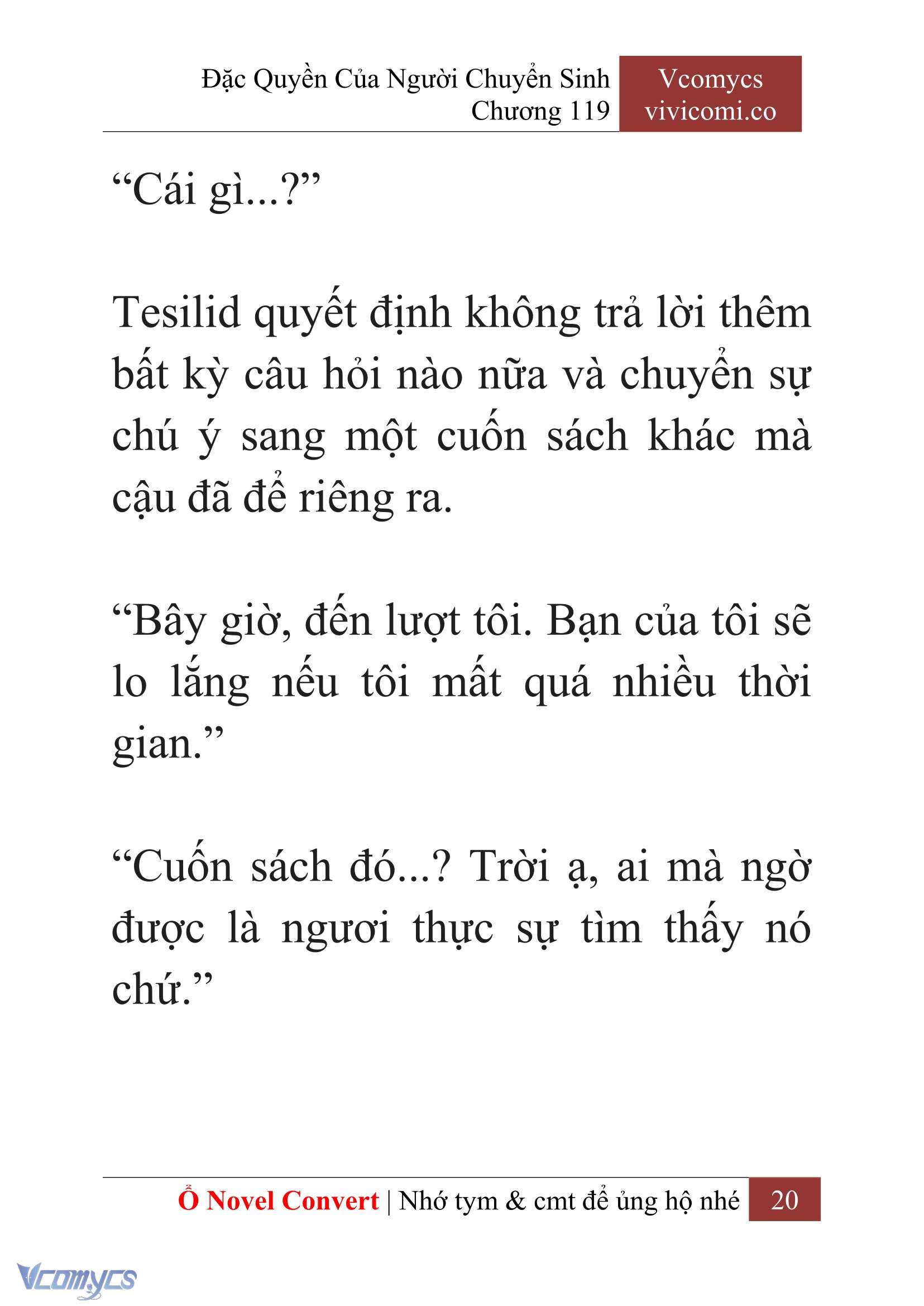 [Novel] Đặc Quyền Của Người Chuyển Sinh Chapter 119 - Trang 22