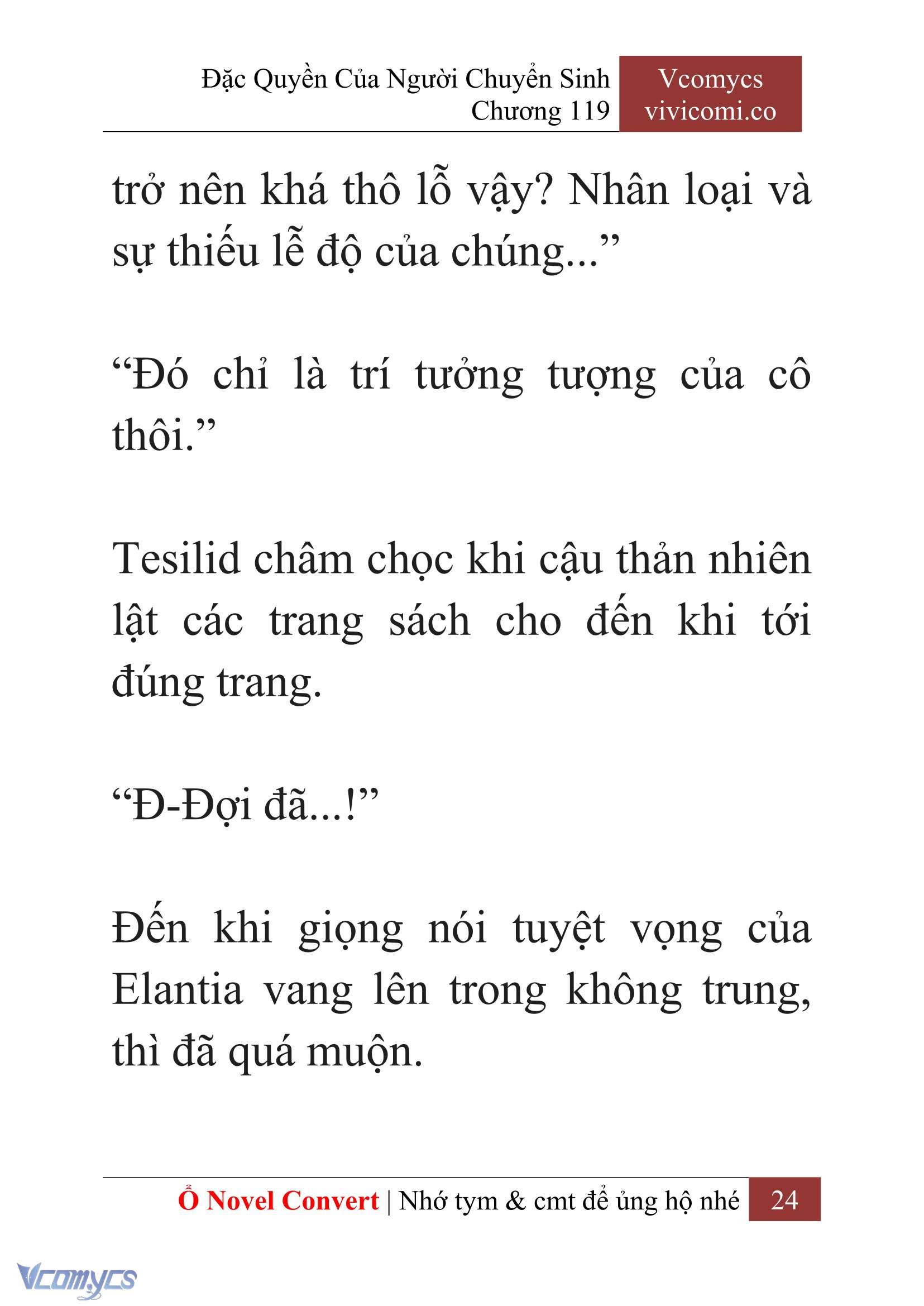 [Novel] Đặc Quyền Của Người Chuyển Sinh Chapter 119 - Trang 26