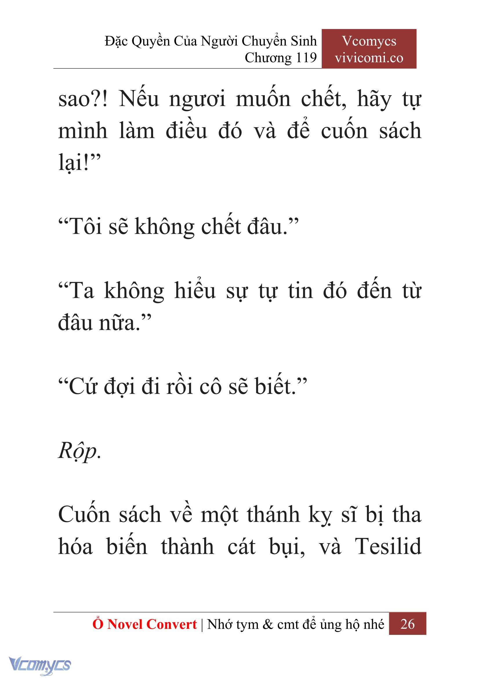 [Novel] Đặc Quyền Của Người Chuyển Sinh Chapter 119 - Trang 28