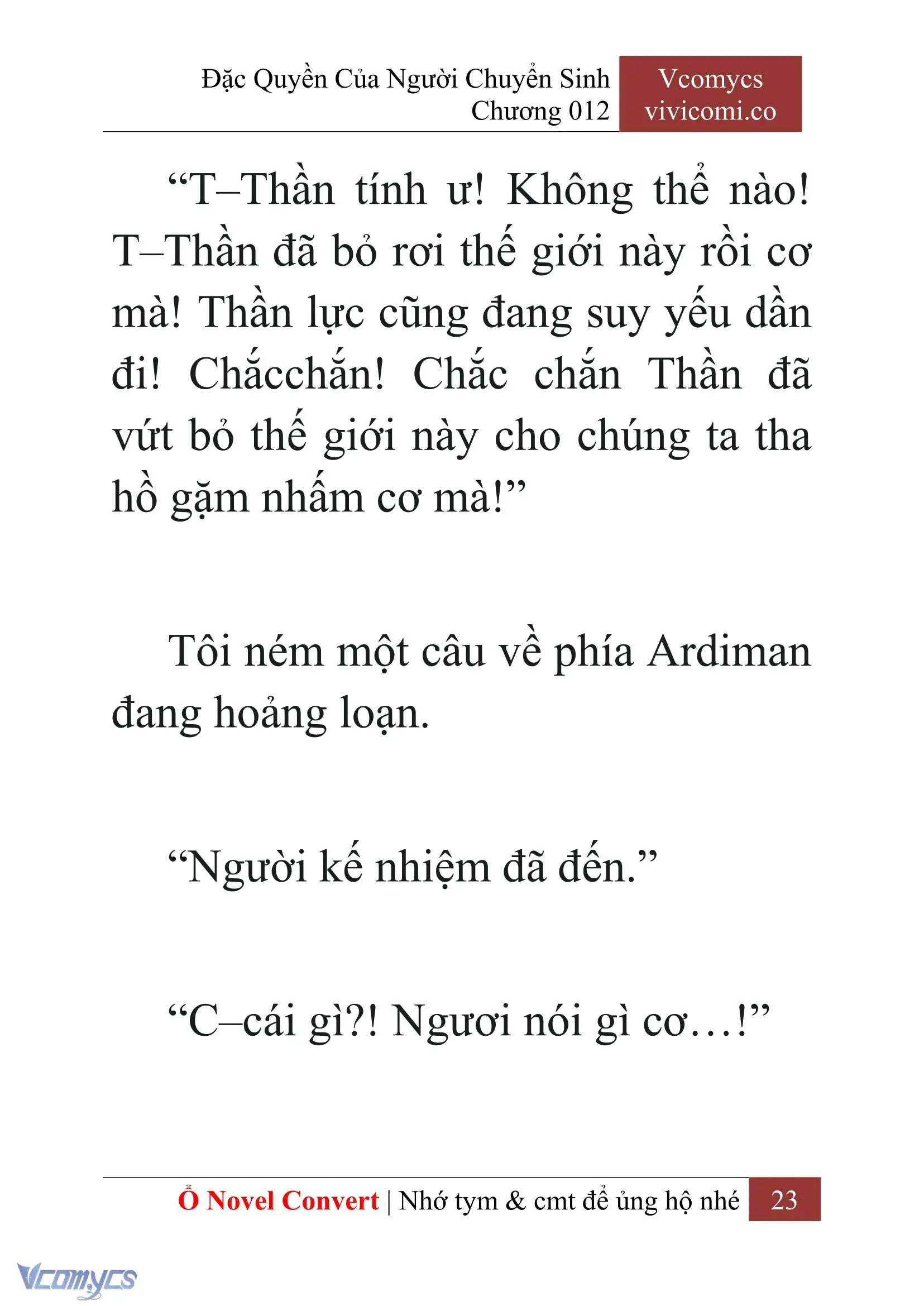 [Novel] Đặc Quyền Của Người Chuyển Sinh Chapter 12 - Trang 26