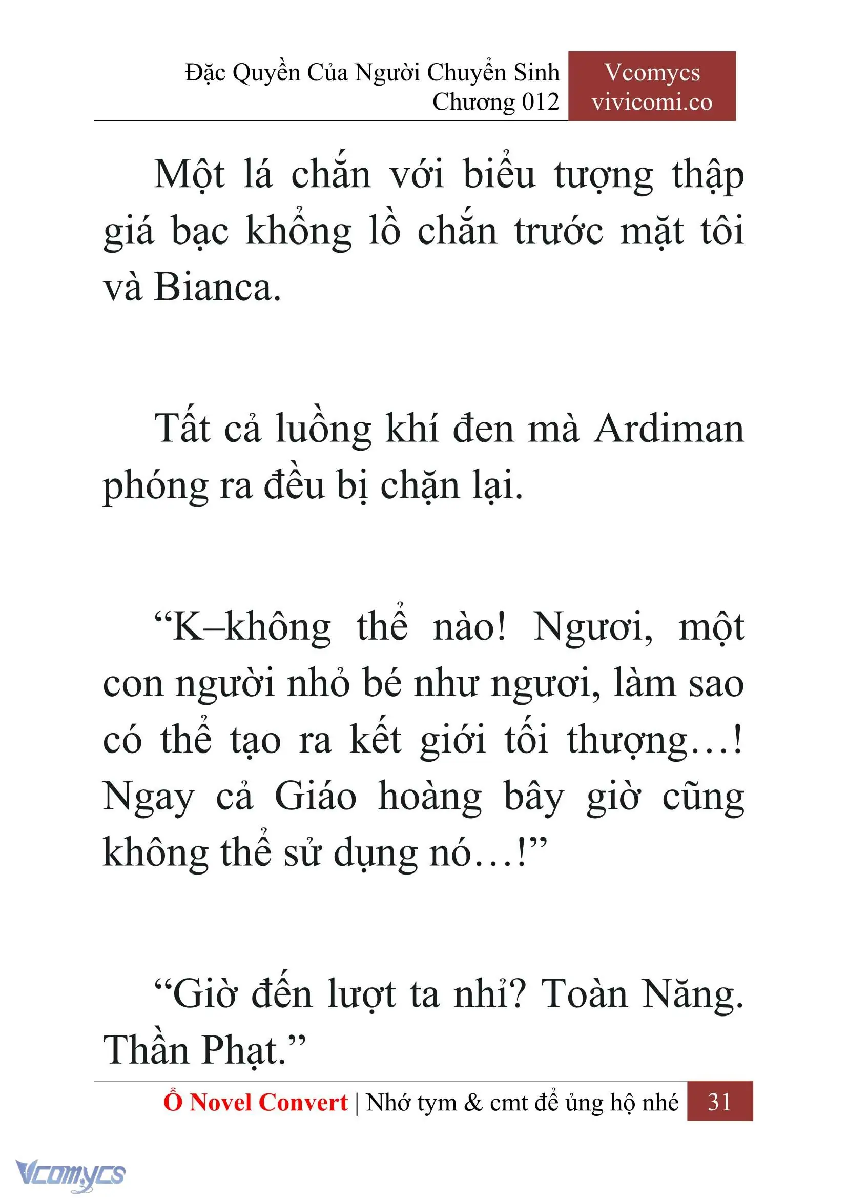 [Novel] Đặc Quyền Của Người Chuyển Sinh Chapter 12 - Trang 34