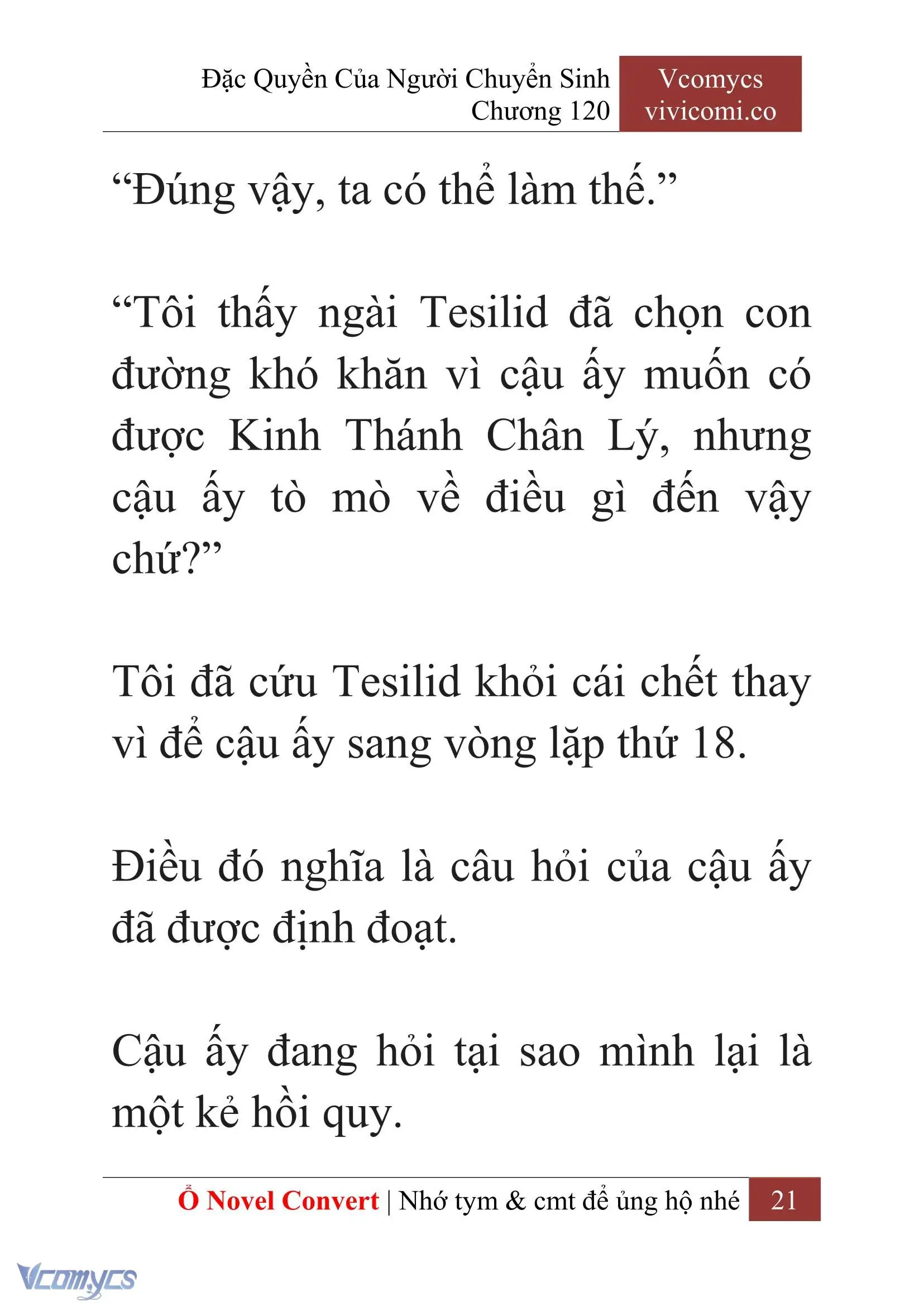[Novel] Đặc Quyền Của Người Chuyển Sinh Chapter 120 - Trang 24