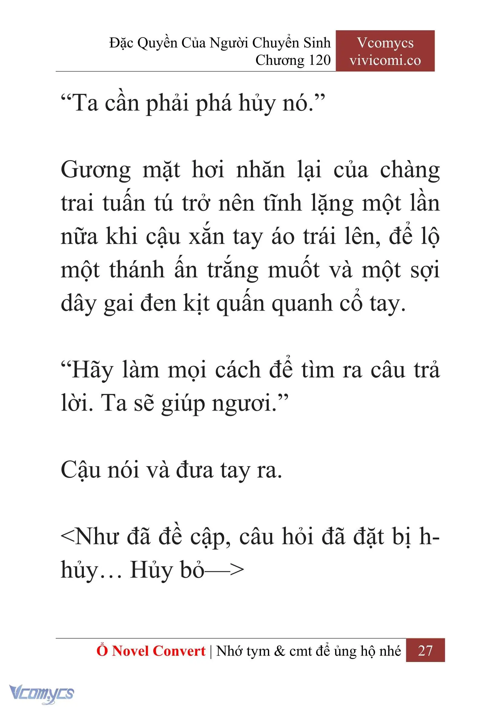 [Novel] Đặc Quyền Của Người Chuyển Sinh Chapter 120 - Trang 30