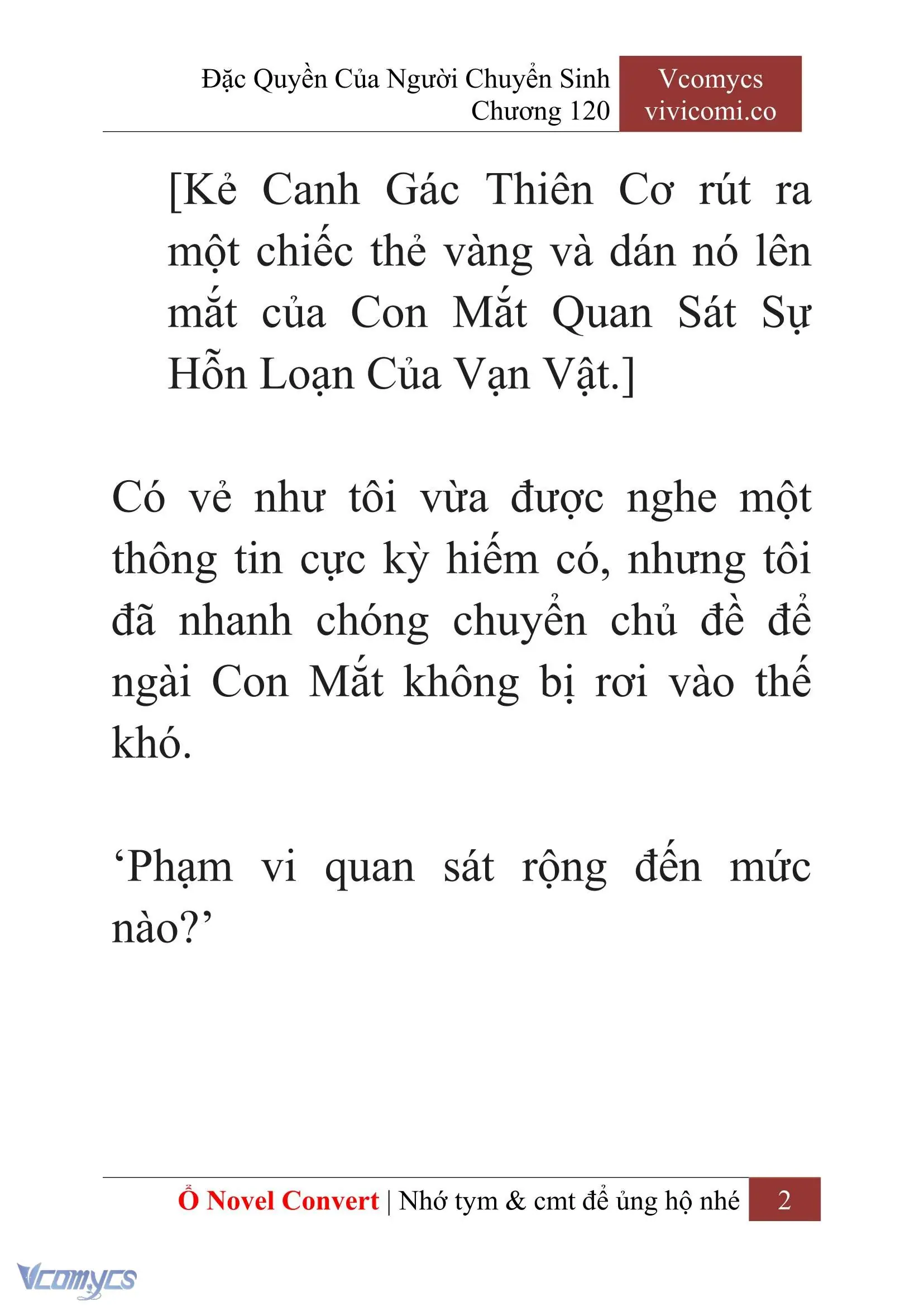[Novel] Đặc Quyền Của Người Chuyển Sinh Chapter 120 - Trang 5