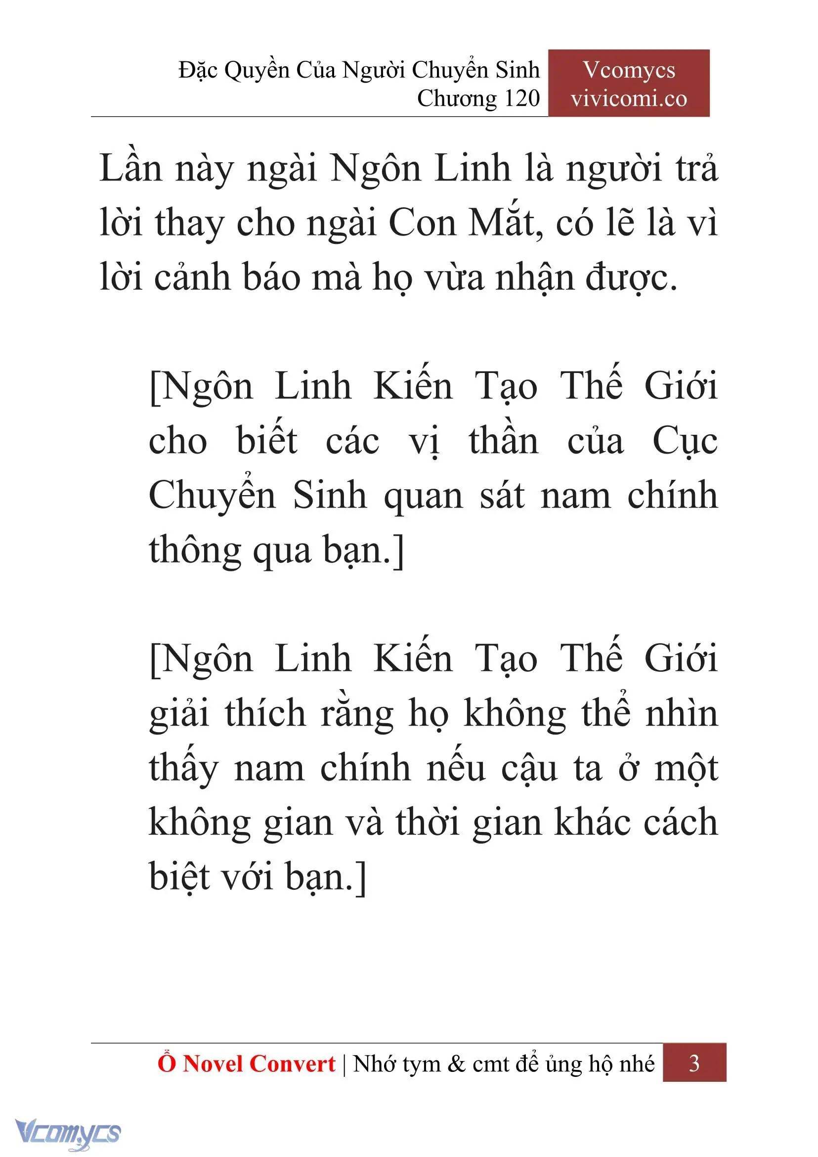 [Novel] Đặc Quyền Của Người Chuyển Sinh Chapter 120 - Trang 6