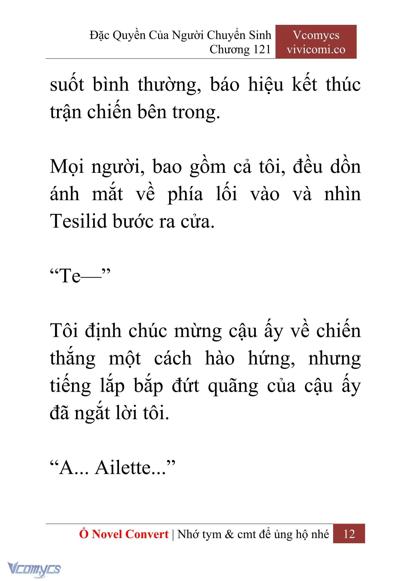 [Novel] Đặc Quyền Của Người Chuyển Sinh Chapter 121 - Trang 15