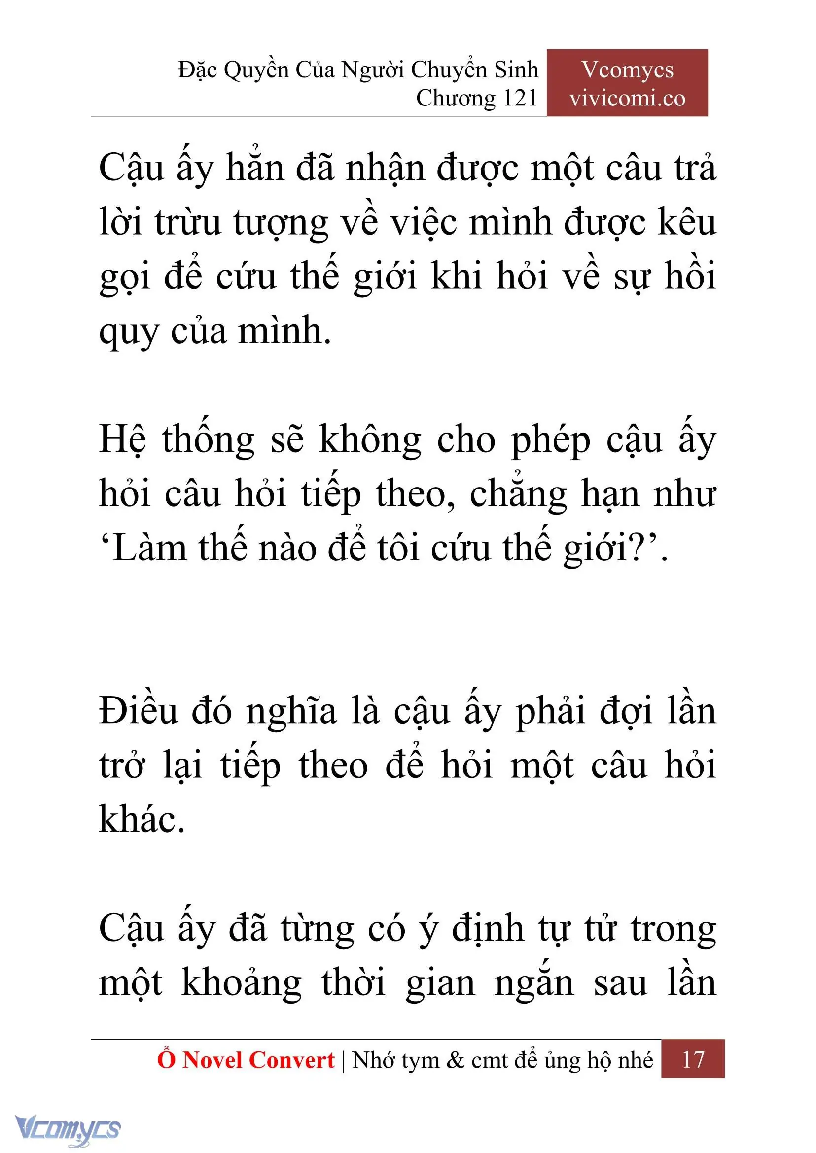 [Novel] Đặc Quyền Của Người Chuyển Sinh Chapter 121 - Trang 20