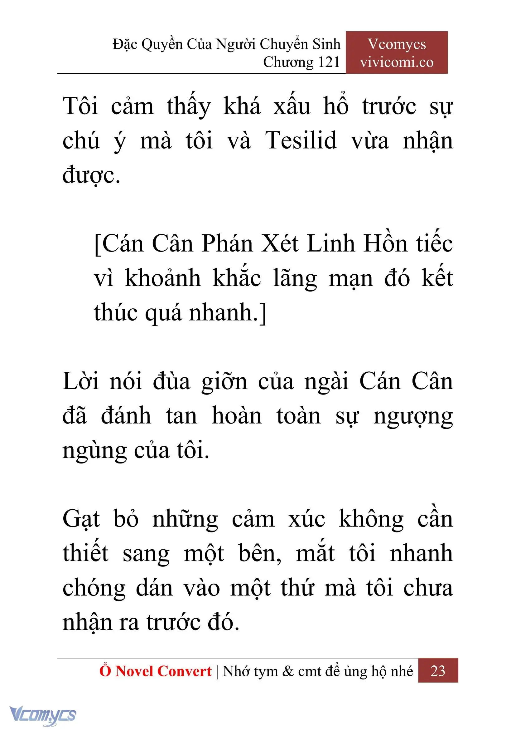 [Novel] Đặc Quyền Của Người Chuyển Sinh Chapter 121 - Trang 26