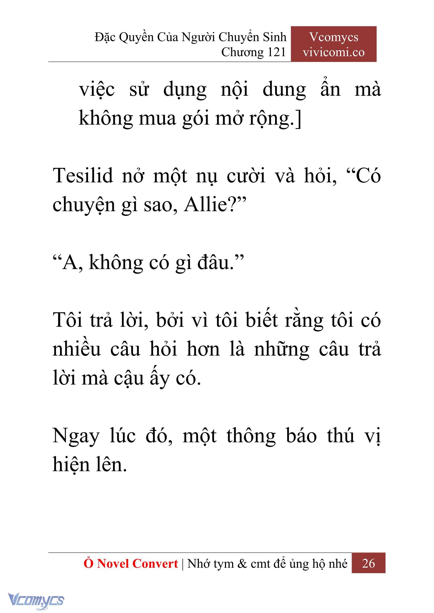 [Novel] Đặc Quyền Của Người Chuyển Sinh Chapter 121 - Trang 29
