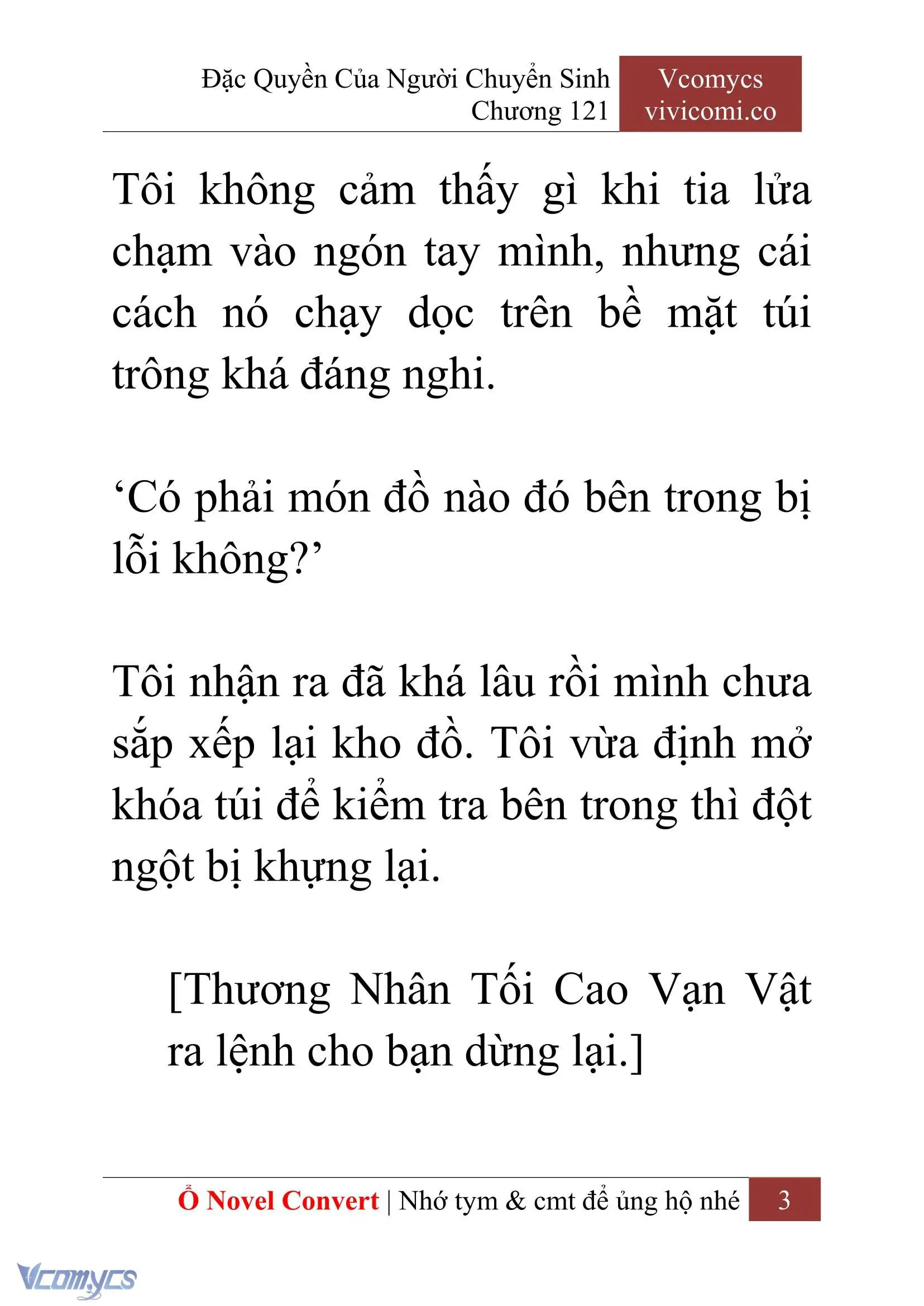 [Novel] Đặc Quyền Của Người Chuyển Sinh Chapter 121 - Trang 6