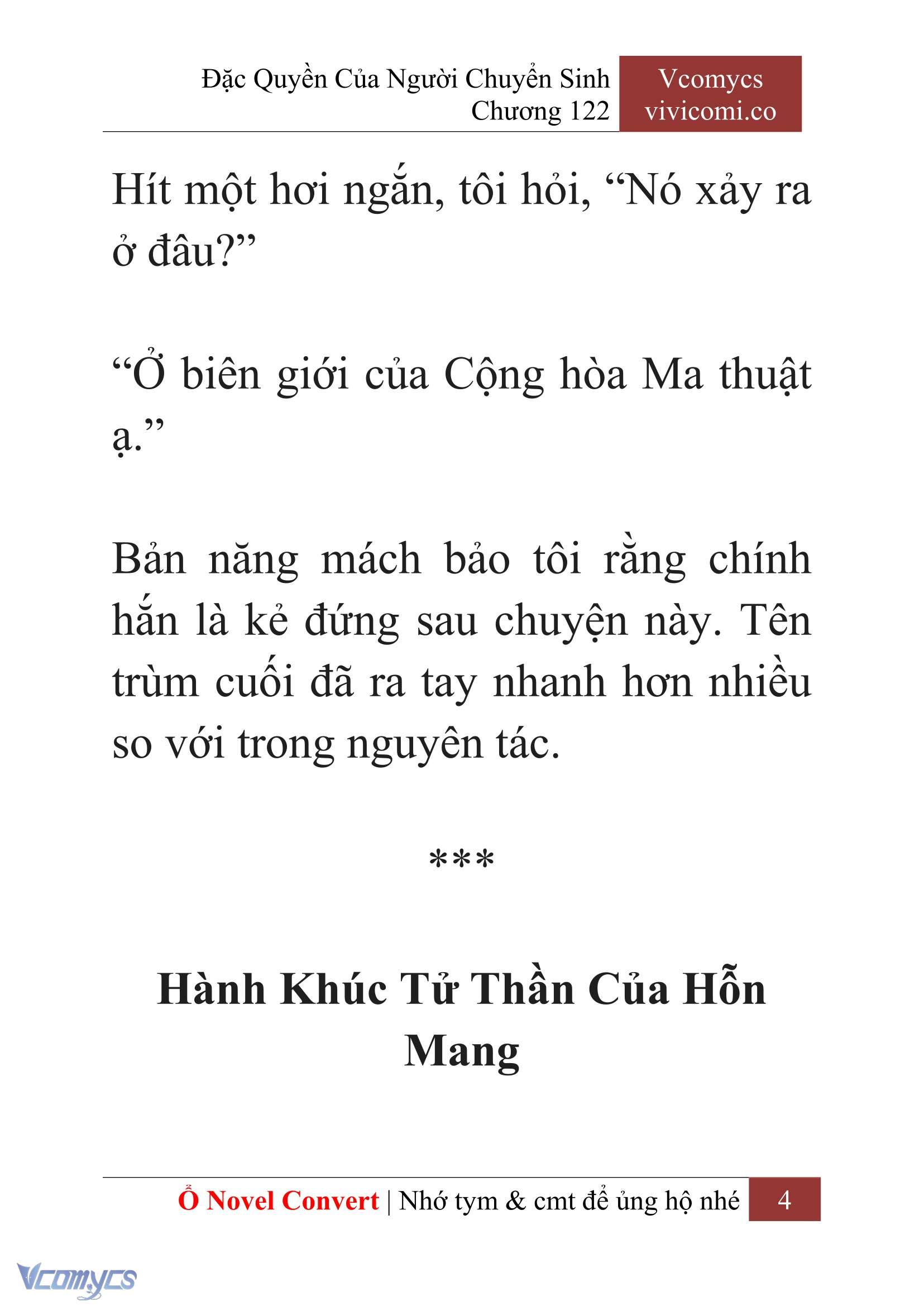 [Novel] Đặc Quyền Của Người Chuyển Sinh Chapter 122 - Trang 7