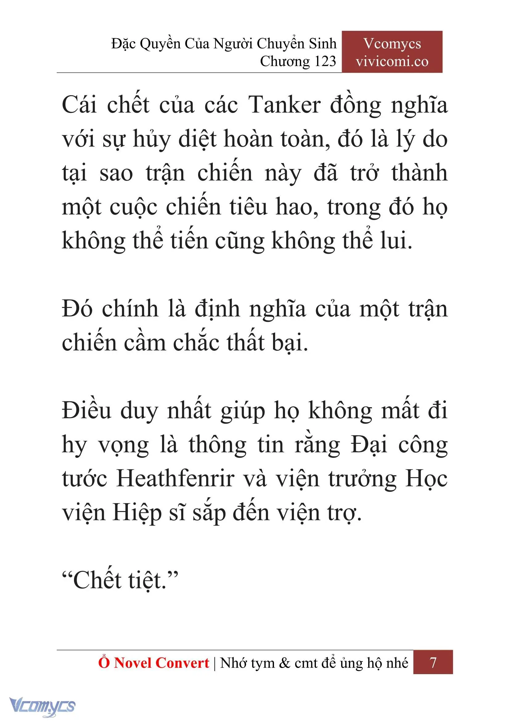 [Novel] Đặc Quyền Của Người Chuyển Sinh Chapter 123 - Trang 10
