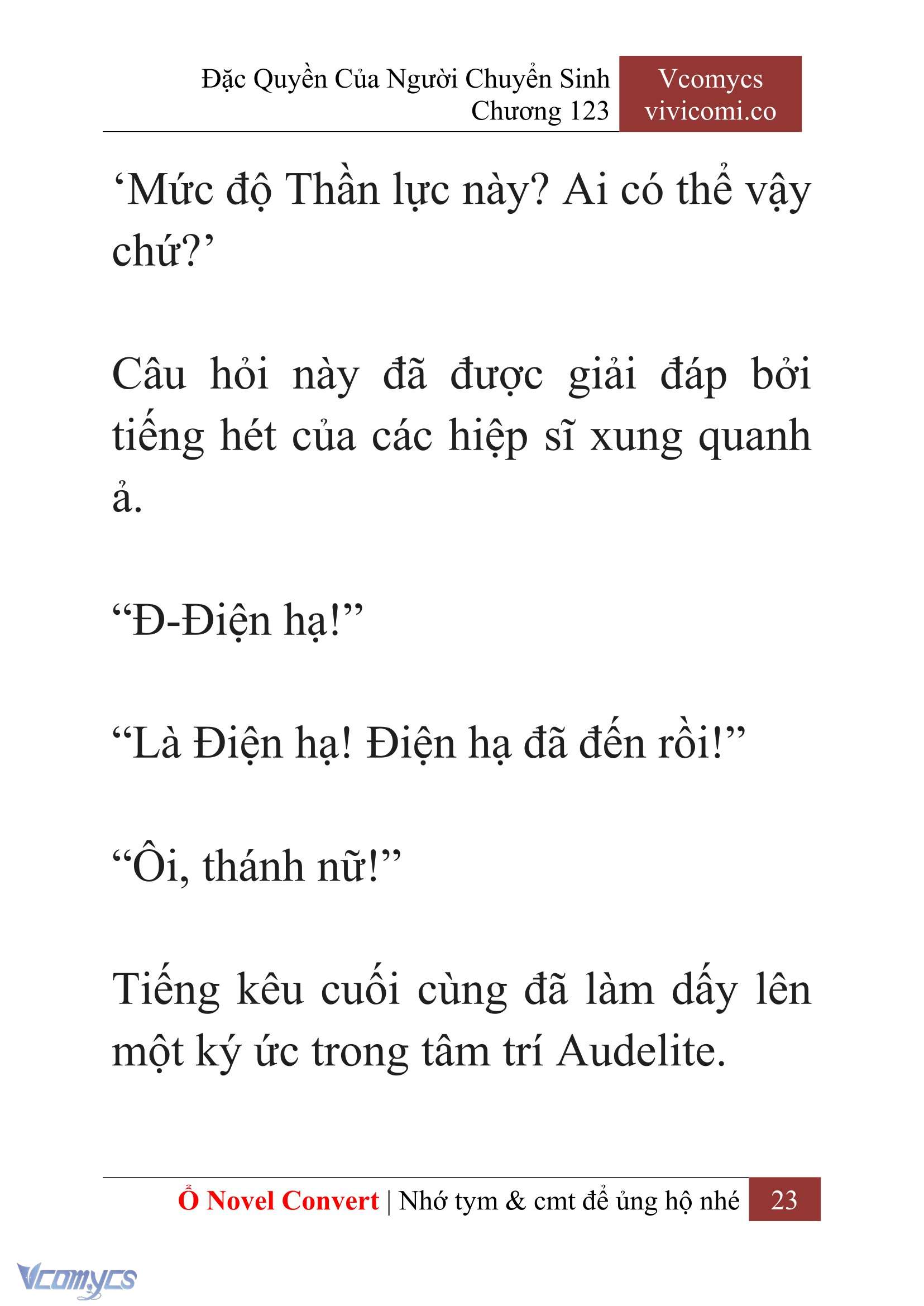 [Novel] Đặc Quyền Của Người Chuyển Sinh Chapter 123 - Trang 26