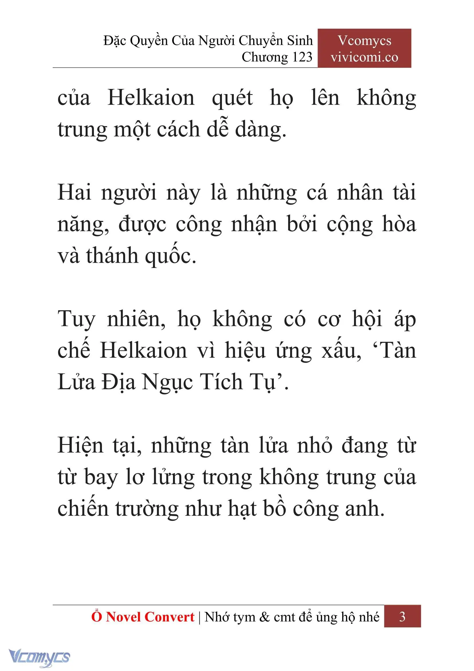 [Novel] Đặc Quyền Của Người Chuyển Sinh Chapter 123 - Trang 6