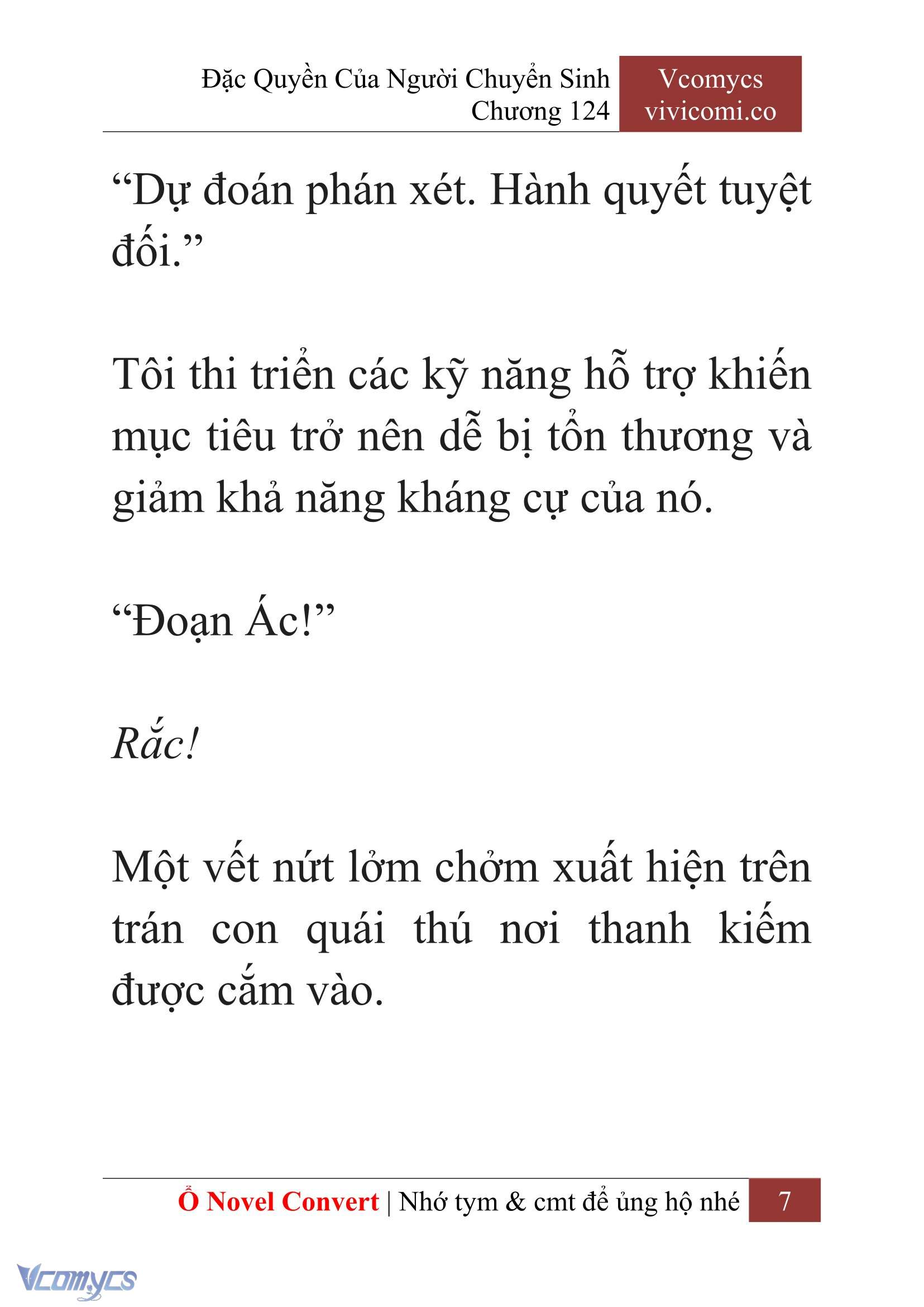 [Novel] Đặc Quyền Của Người Chuyển Sinh Chapter 124 - Trang 10