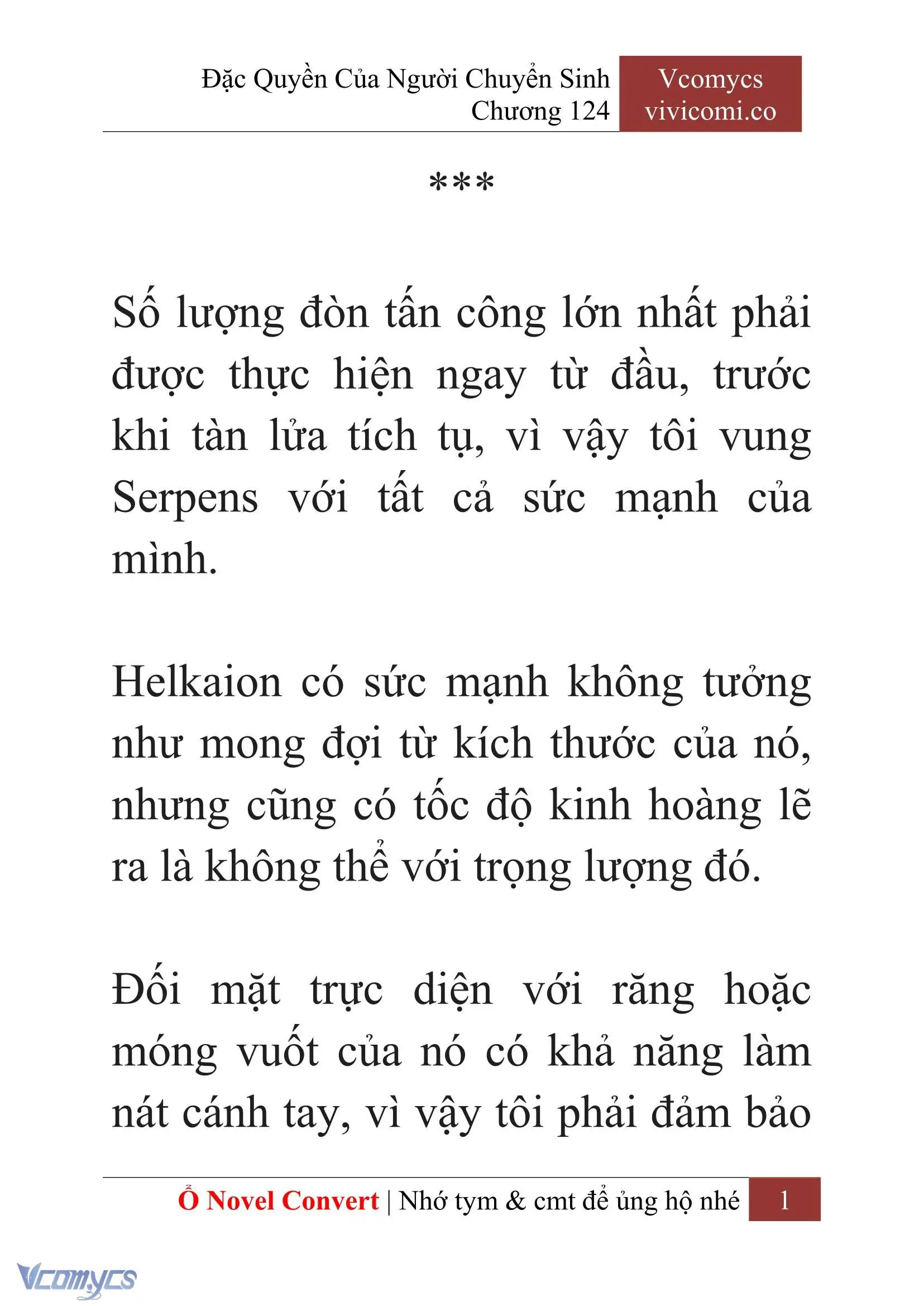 [Novel] Đặc Quyền Của Người Chuyển Sinh Chapter 124 - Trang 4