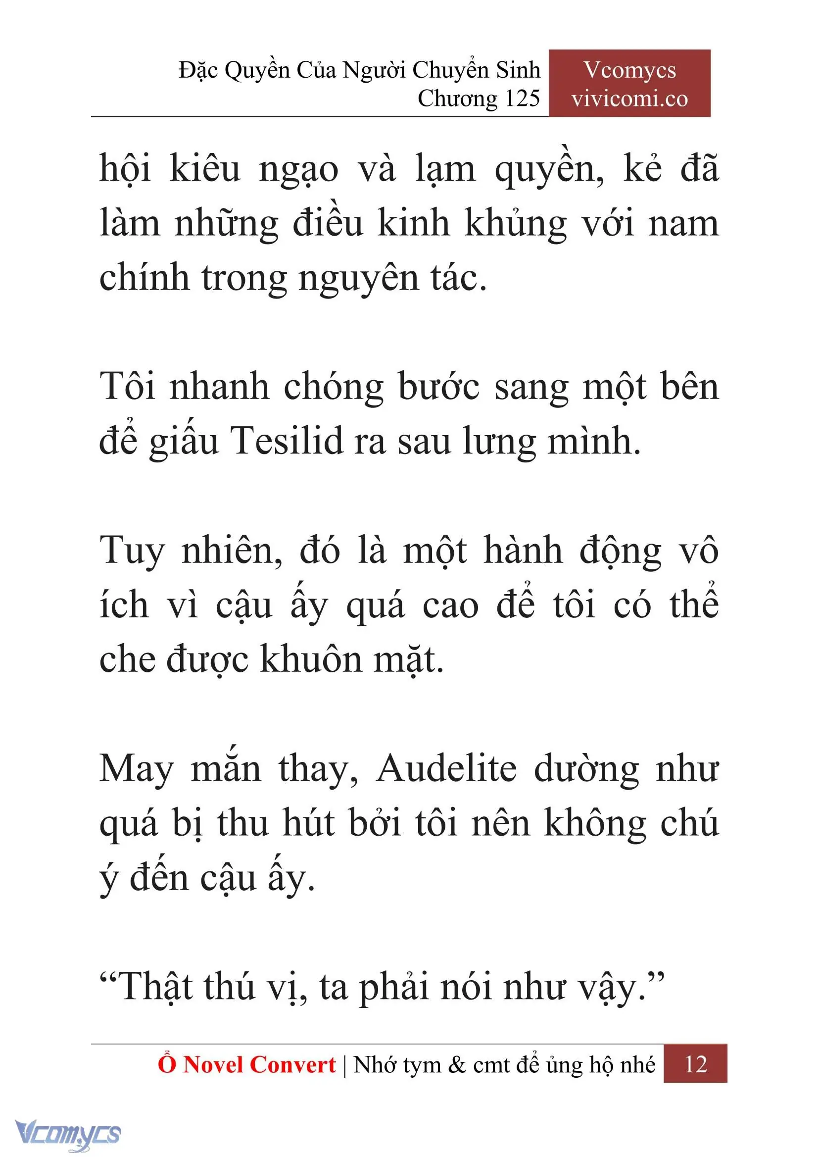 [Novel] Đặc Quyền Của Người Chuyển Sinh Chapter 125 - Trang 15
