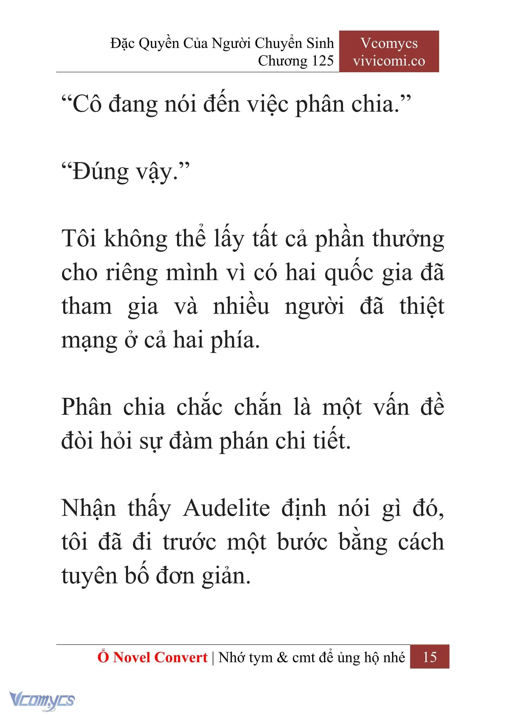 [Novel] Đặc Quyền Của Người Chuyển Sinh Chapter 125 - Trang 18