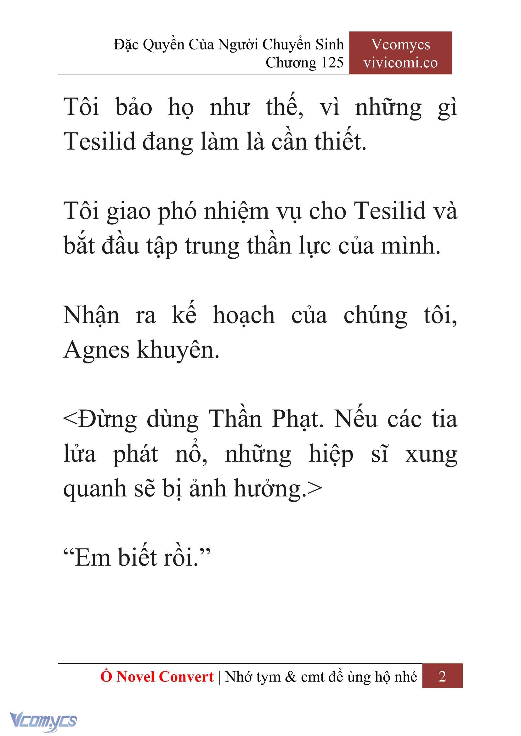 [Novel] Đặc Quyền Của Người Chuyển Sinh Chapter 125 - Trang 5