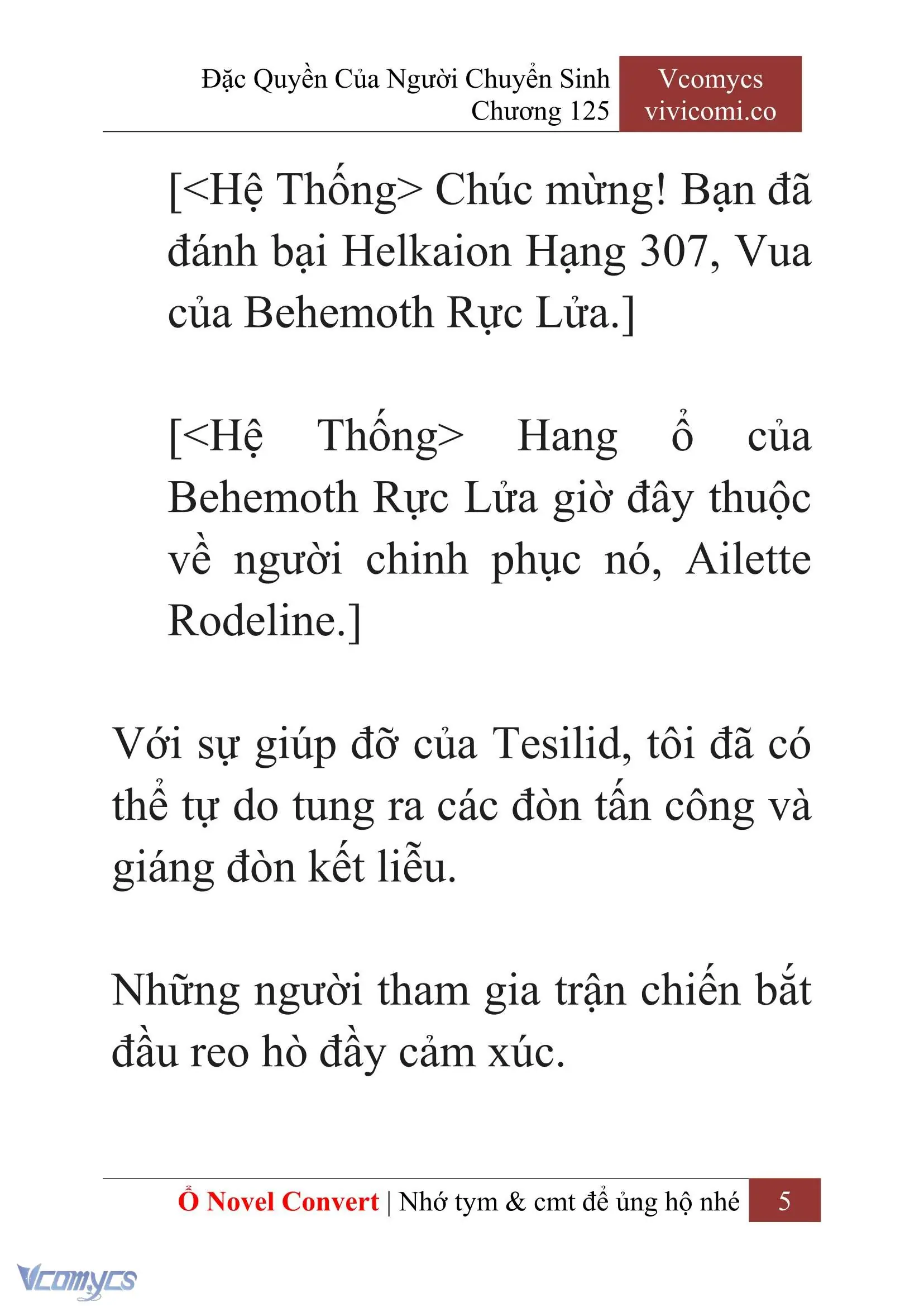 [Novel] Đặc Quyền Của Người Chuyển Sinh Chapter 125 - Trang 8