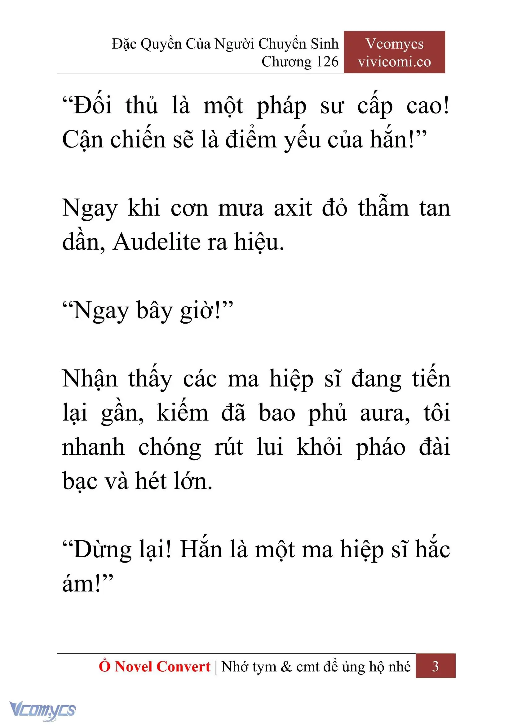 [Novel] Đặc Quyền Của Người Chuyển Sinh Chapter 126 - Trang 6