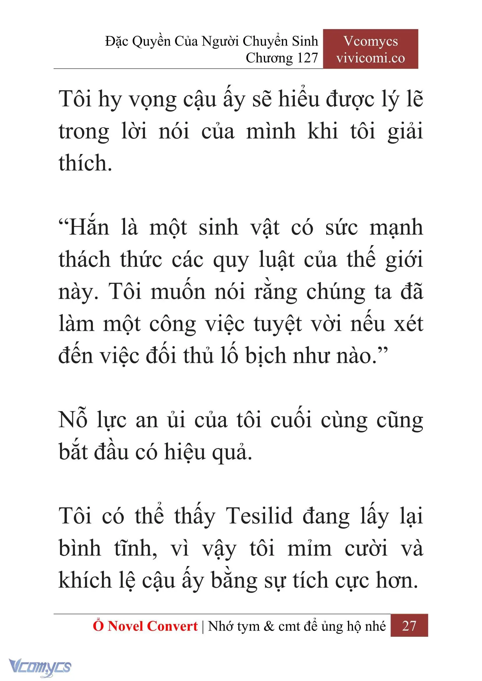 [Novel] Đặc Quyền Của Người Chuyển Sinh Chapter 127 - Trang 30