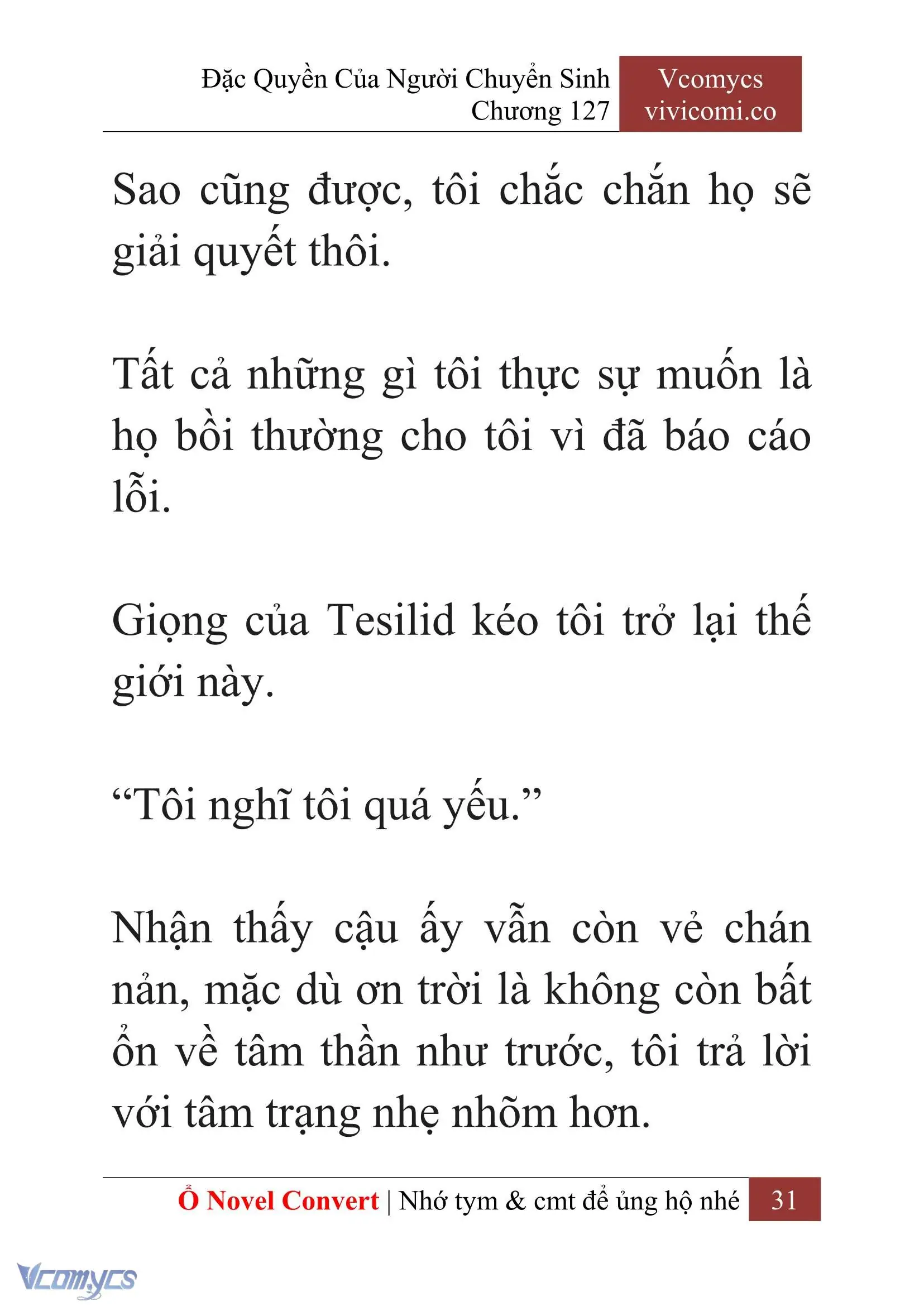 [Novel] Đặc Quyền Của Người Chuyển Sinh Chapter 127 - Trang 34
