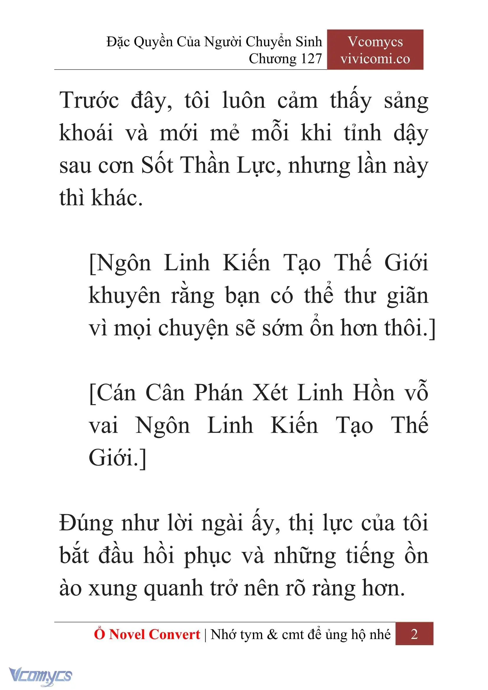 [Novel] Đặc Quyền Của Người Chuyển Sinh Chapter 127 - Trang 5