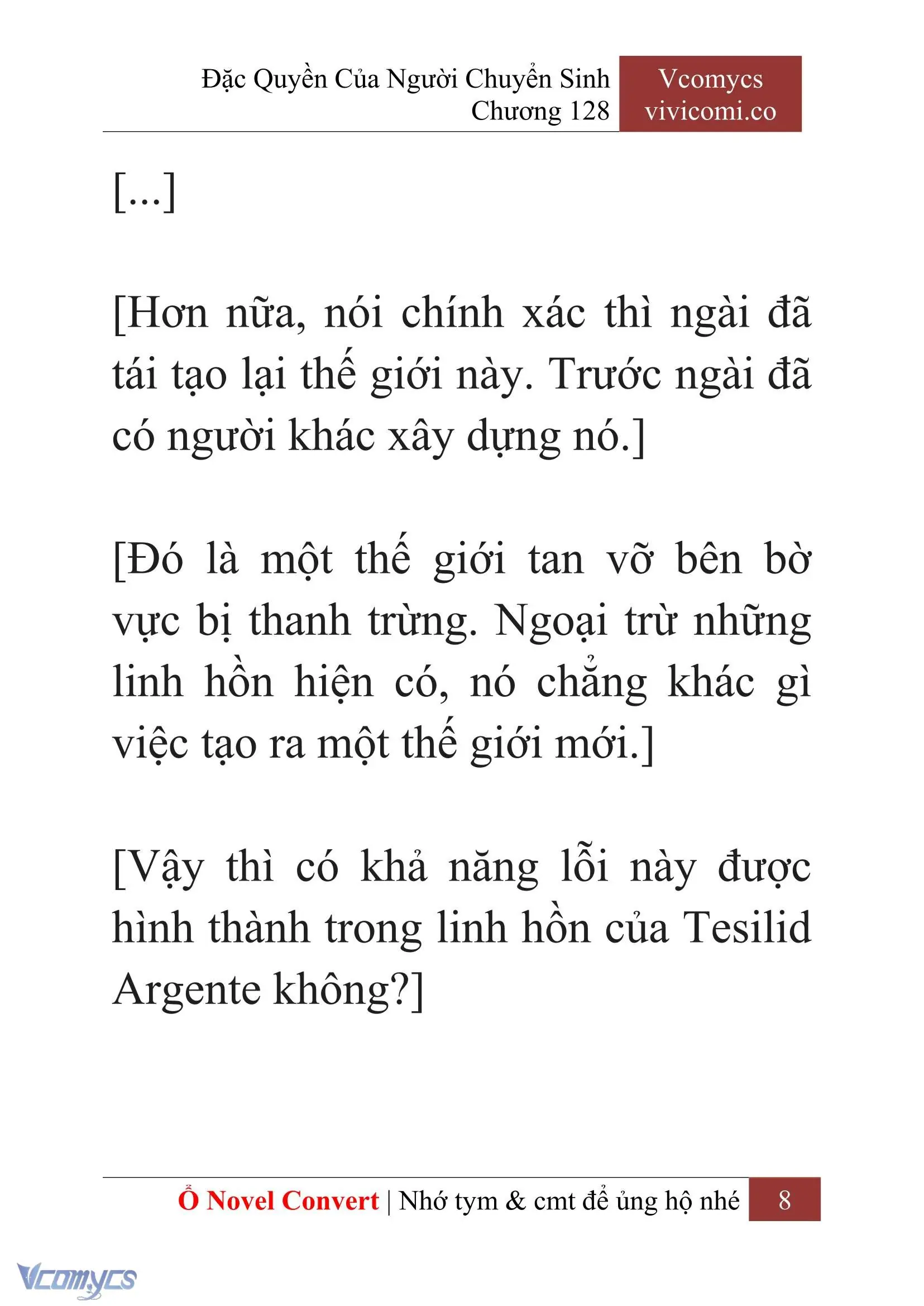 [Novel] Đặc Quyền Của Người Chuyển Sinh Chapter 128 - Trang 11