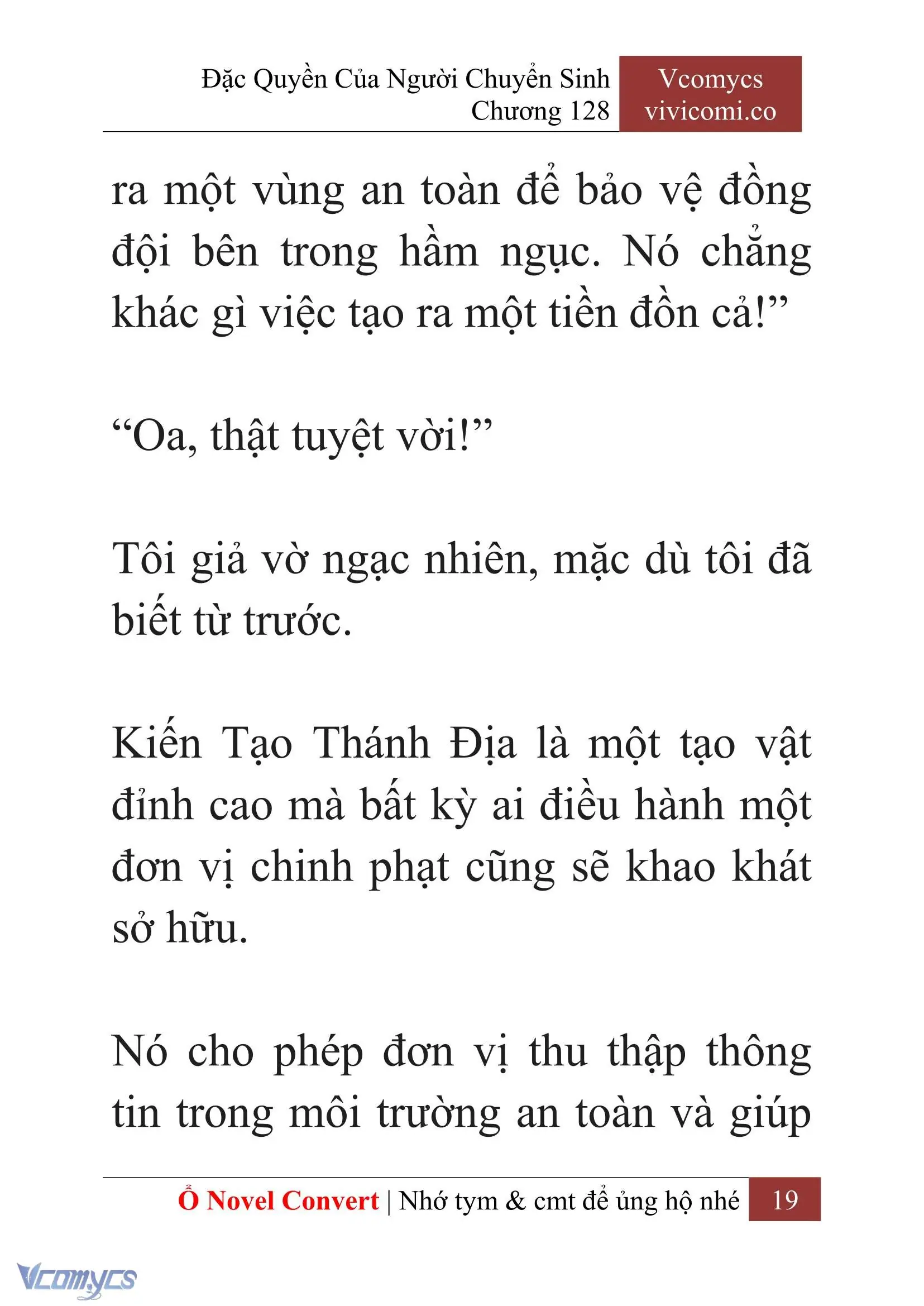 [Novel] Đặc Quyền Của Người Chuyển Sinh Chapter 128 - Trang 22