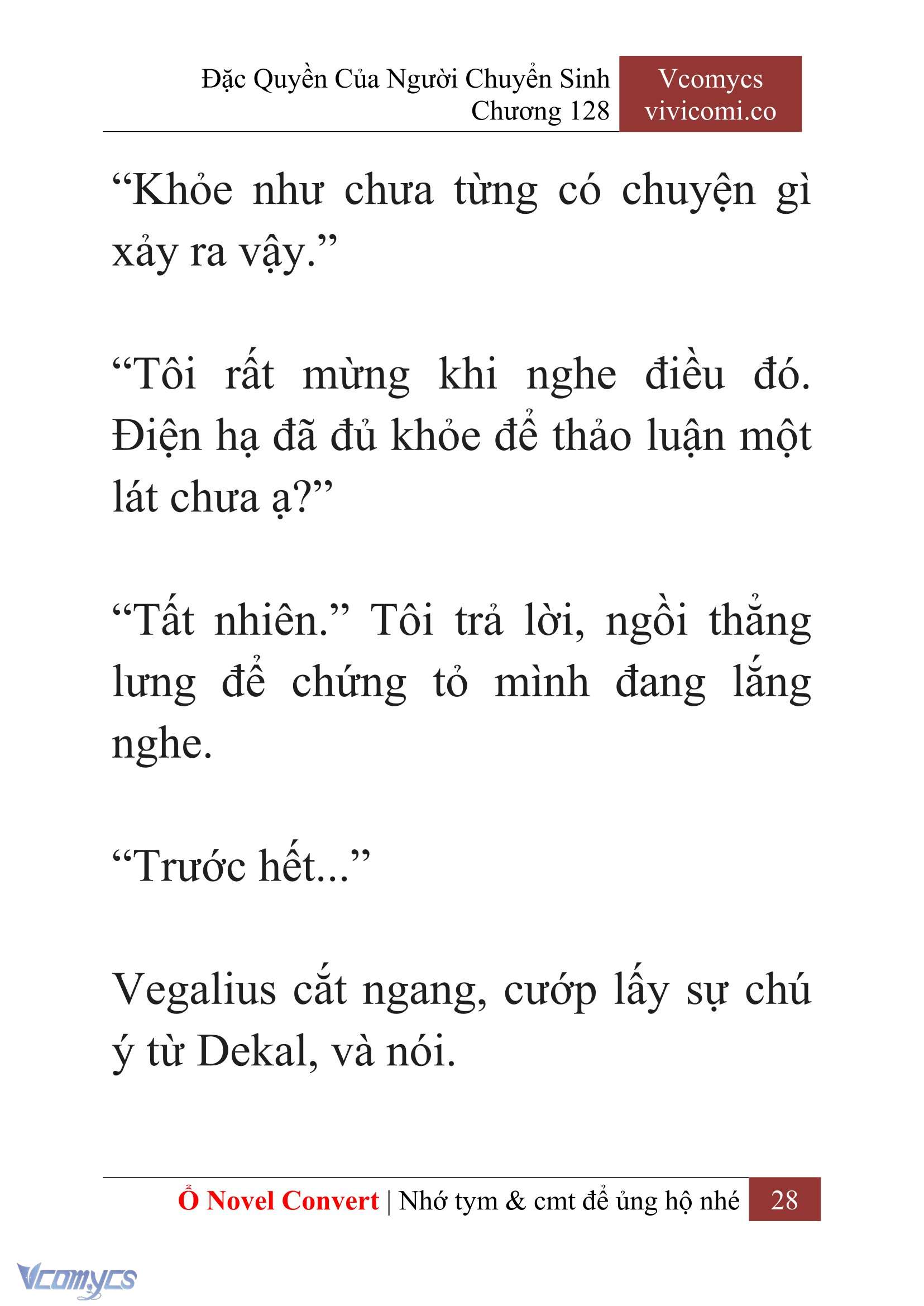 [Novel] Đặc Quyền Của Người Chuyển Sinh Chapter 128 - Trang 31
