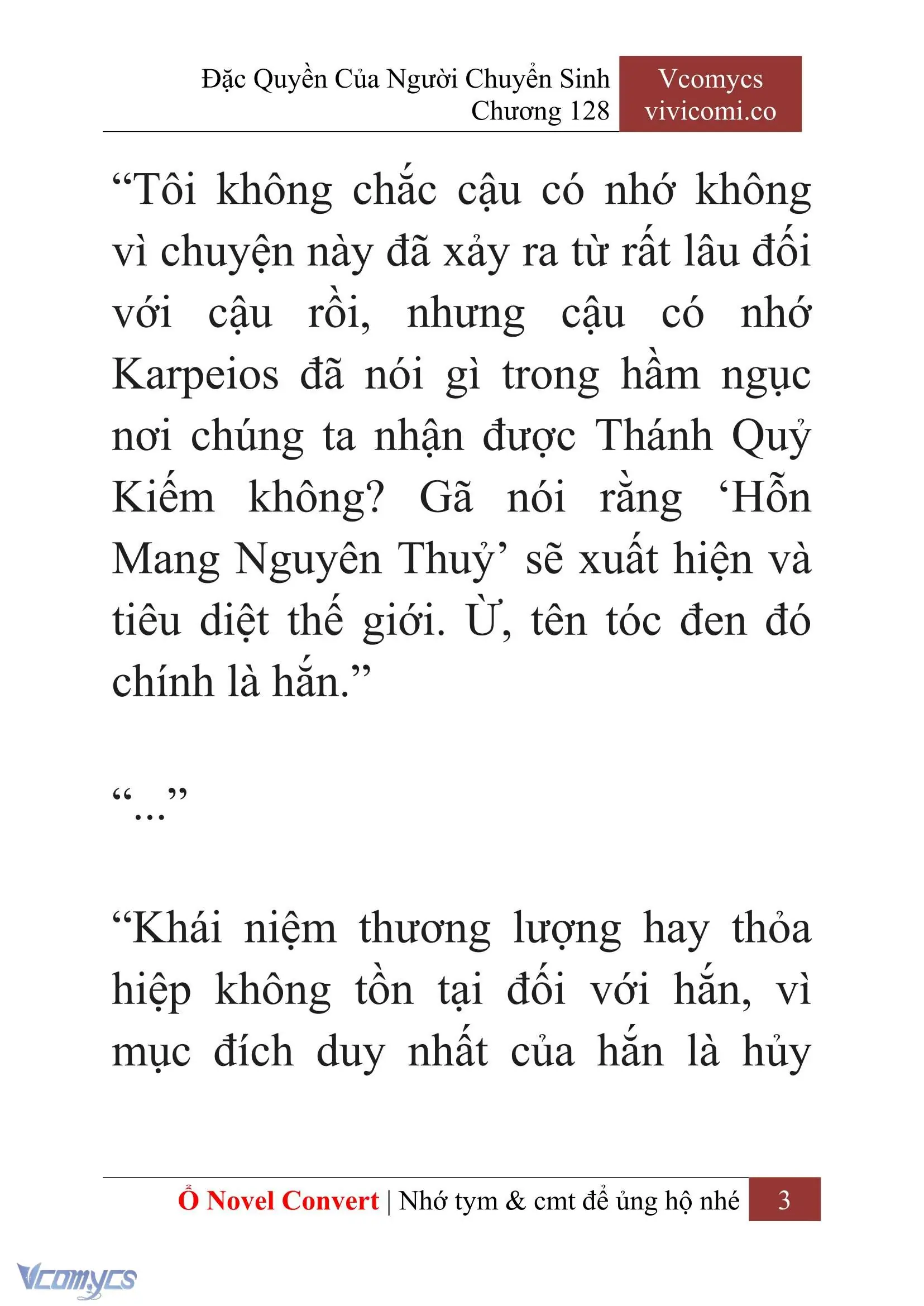 [Novel] Đặc Quyền Của Người Chuyển Sinh Chapter 128 - Trang 6