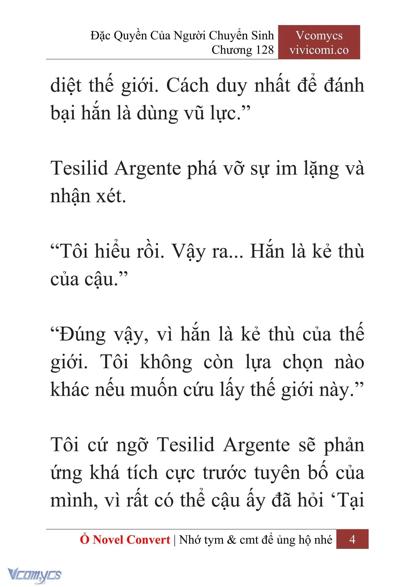 [Novel] Đặc Quyền Của Người Chuyển Sinh Chapter 128 - Trang 7