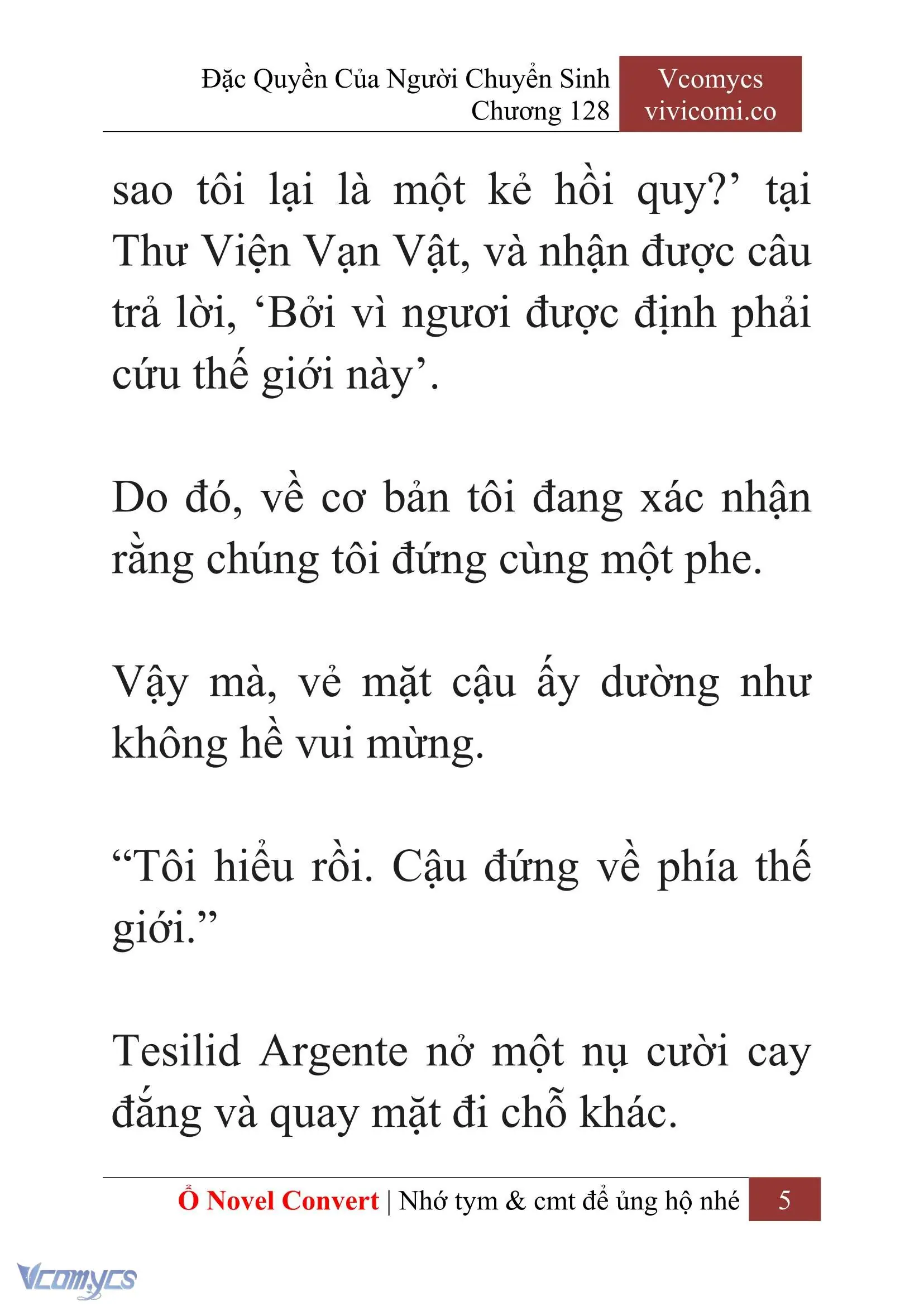 [Novel] Đặc Quyền Của Người Chuyển Sinh Chapter 128 - Trang 8