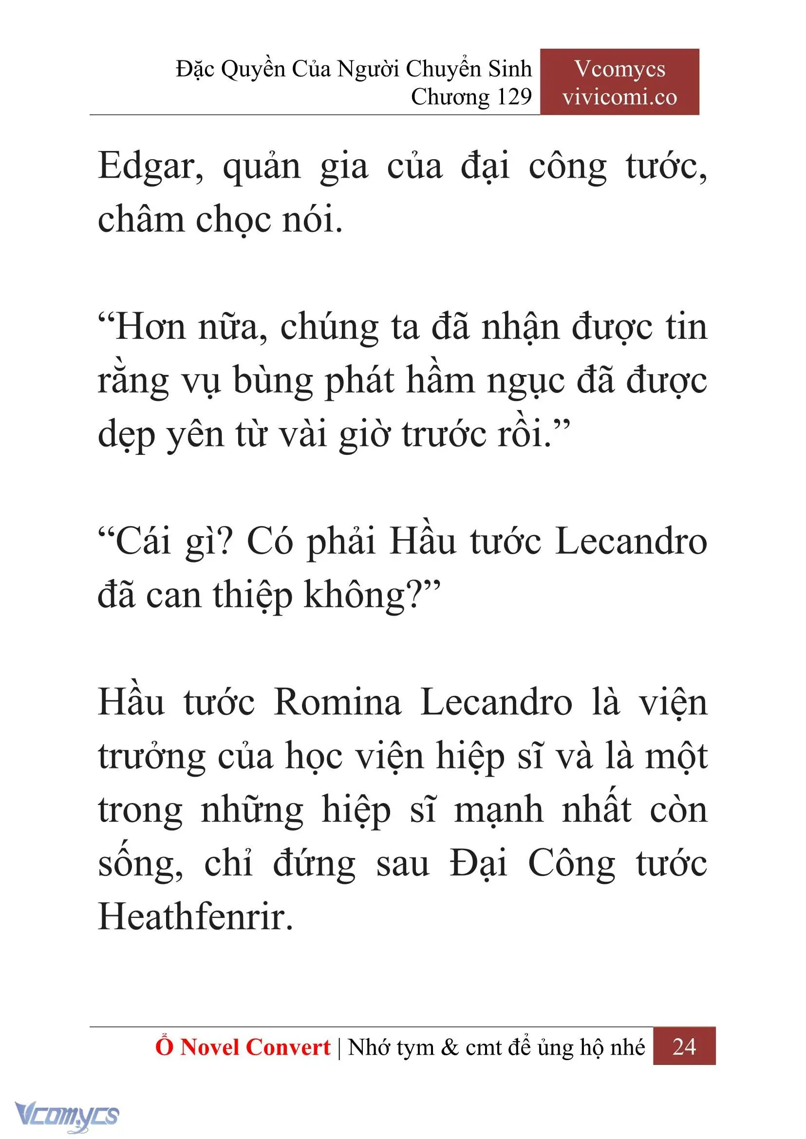 [Novel] Đặc Quyền Của Người Chuyển Sinh Chapter 129 - Trang 27
